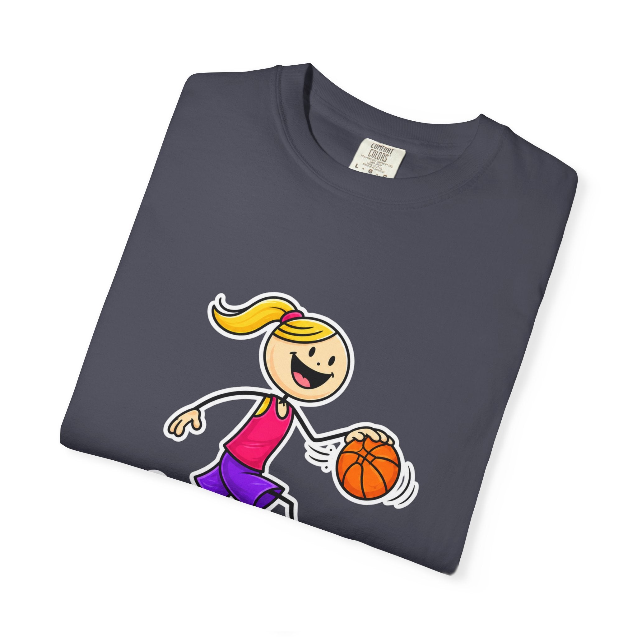 Basketball Figure Short Sleeve T-Shirt — "Basketball is my life" Sports Tee
