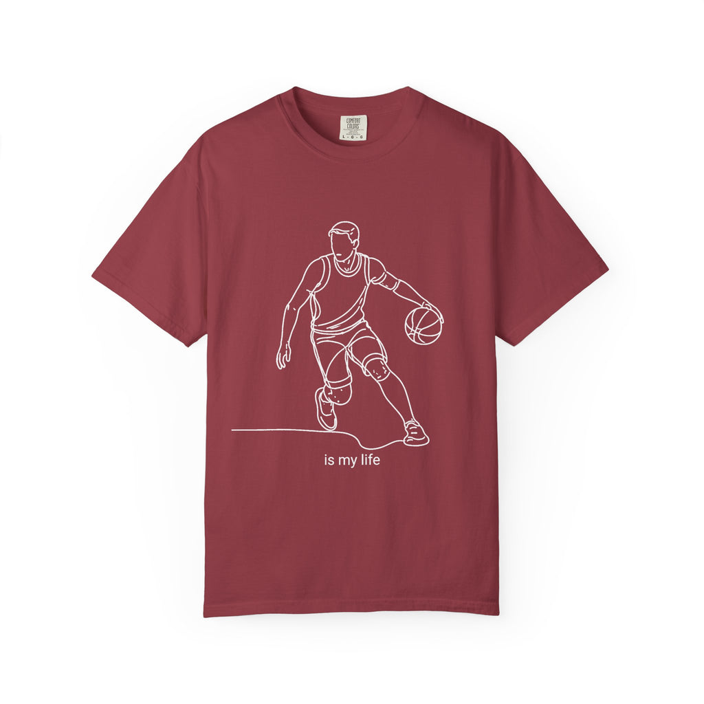 Basketball Is My Life T-Shirt — Minimal Line Art Basketball Tee