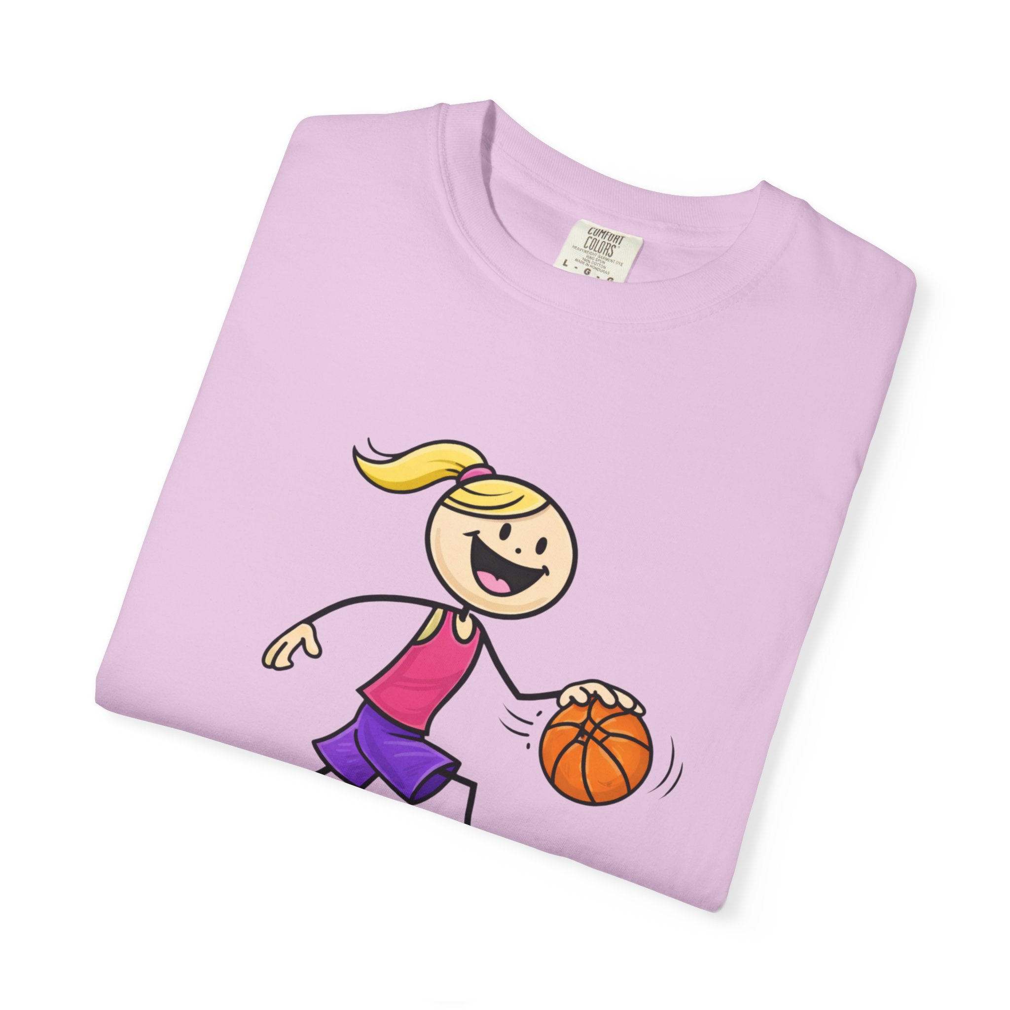 Basketball Figure Short Sleeve T-Shirt — "Basketball is my life" Sports Tee