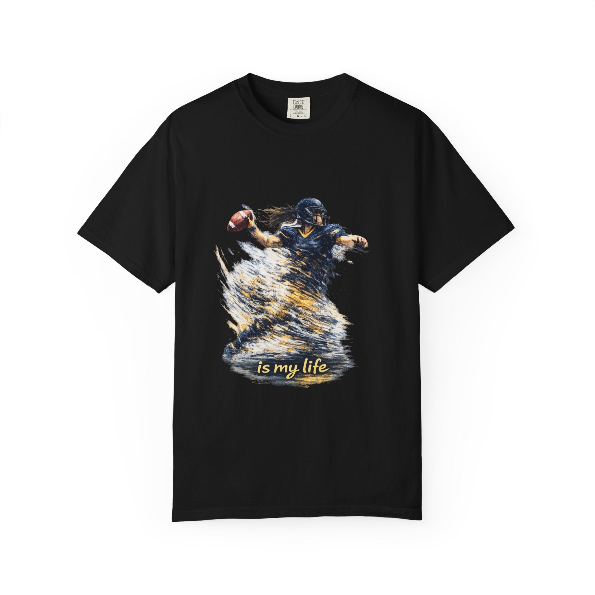 Football Female Player 'Is My Life' Graphic T-Shirt