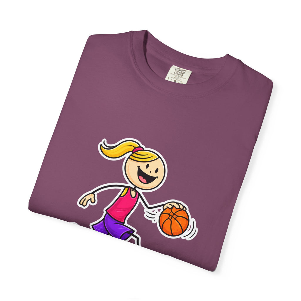 Basketball Figure Short Sleeve T-Shirt — "Basketball is my life" Sports Tee