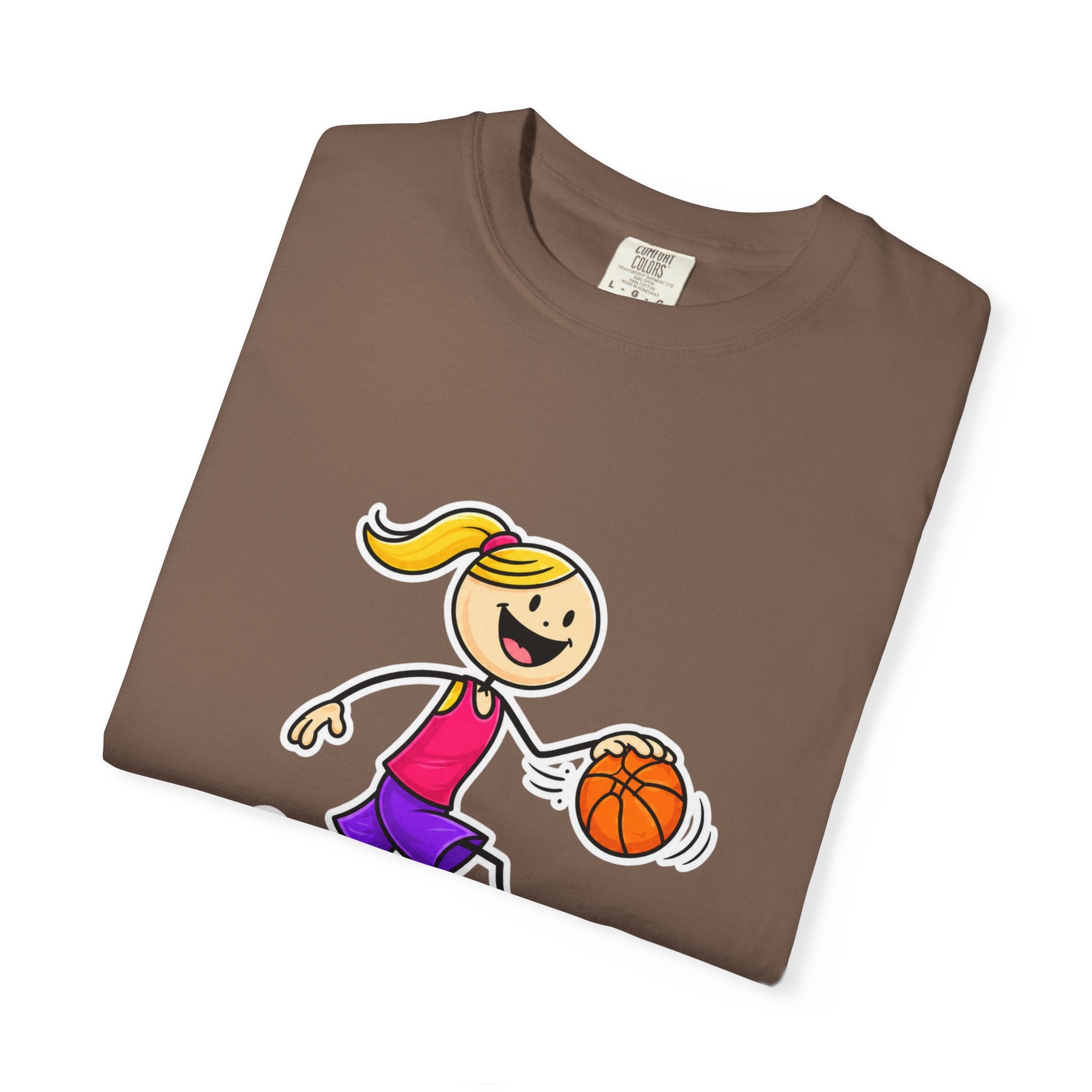 Basketball Figure Short Sleeve T-Shirt — "Basketball is my life" Sports Tee
