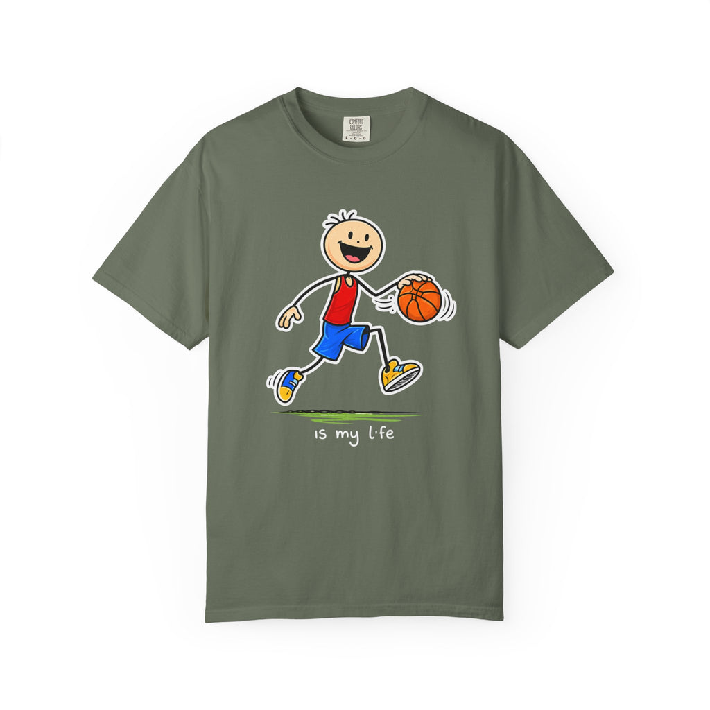 Basketball stck figure T-Shirt — "is my life" Sports Graphic Tee