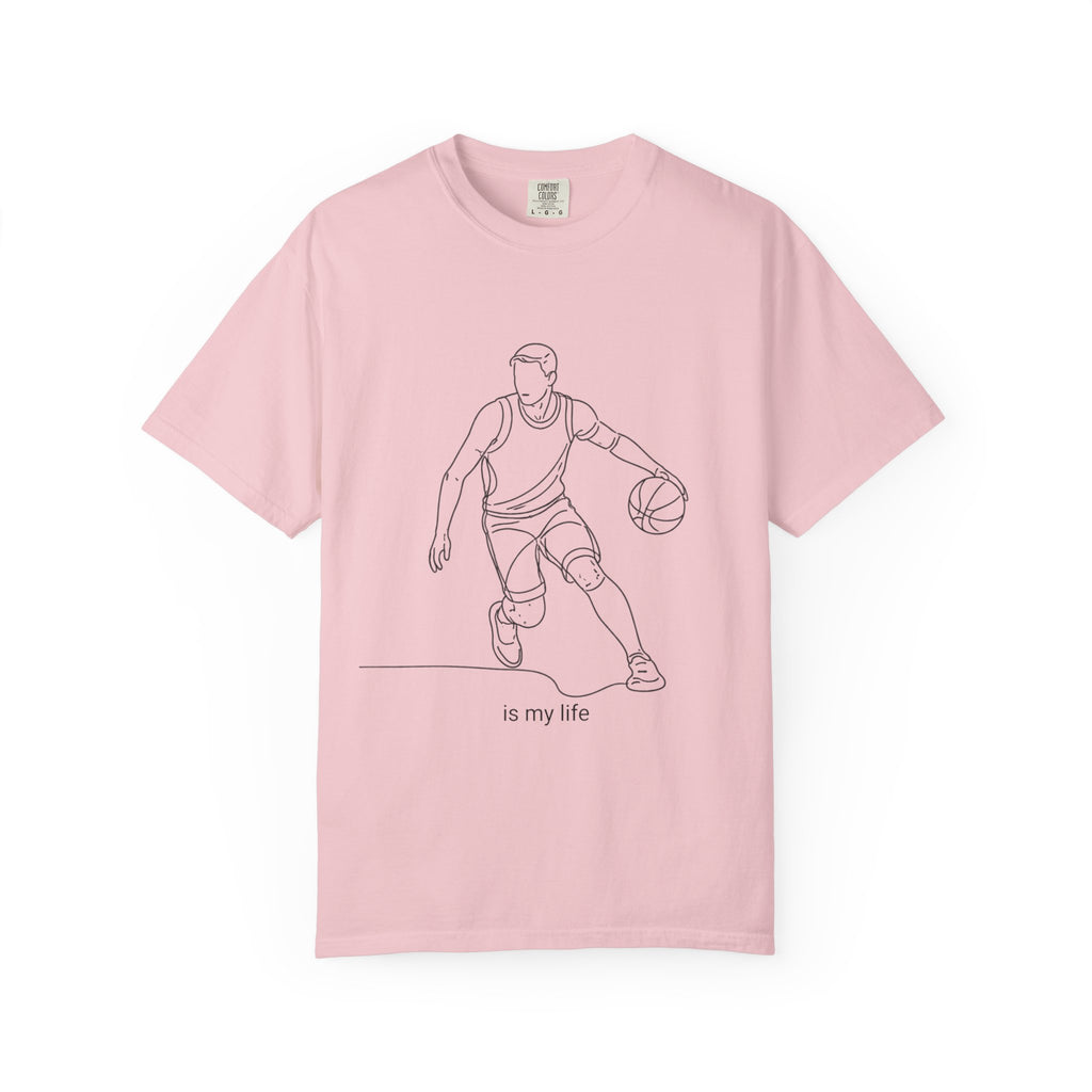 Basketball Is My Life T-Shirt — Minimal Line Art Basketball Tee