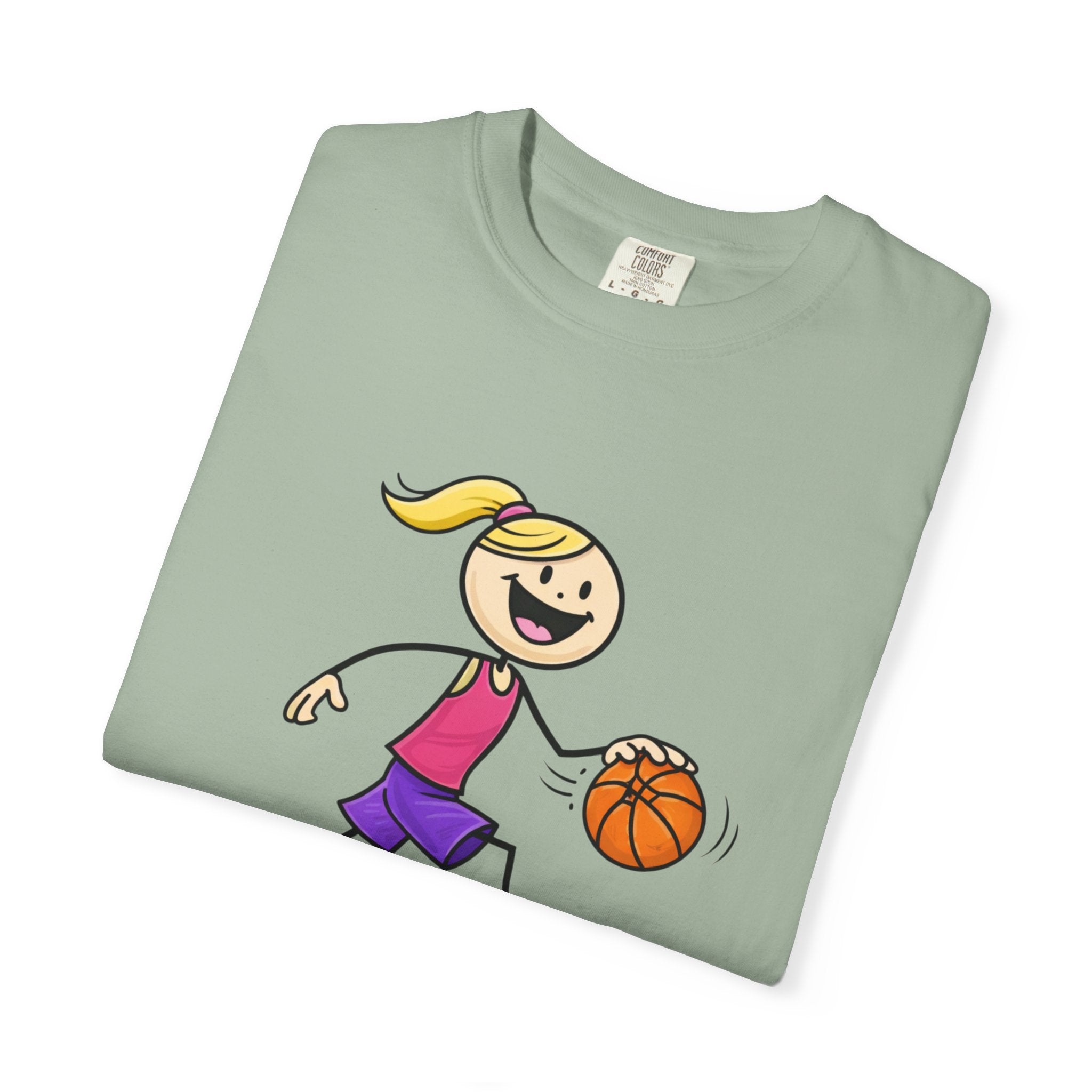 Basketball Figure Short Sleeve T-Shirt — "Basketball is my life" Sports Tee