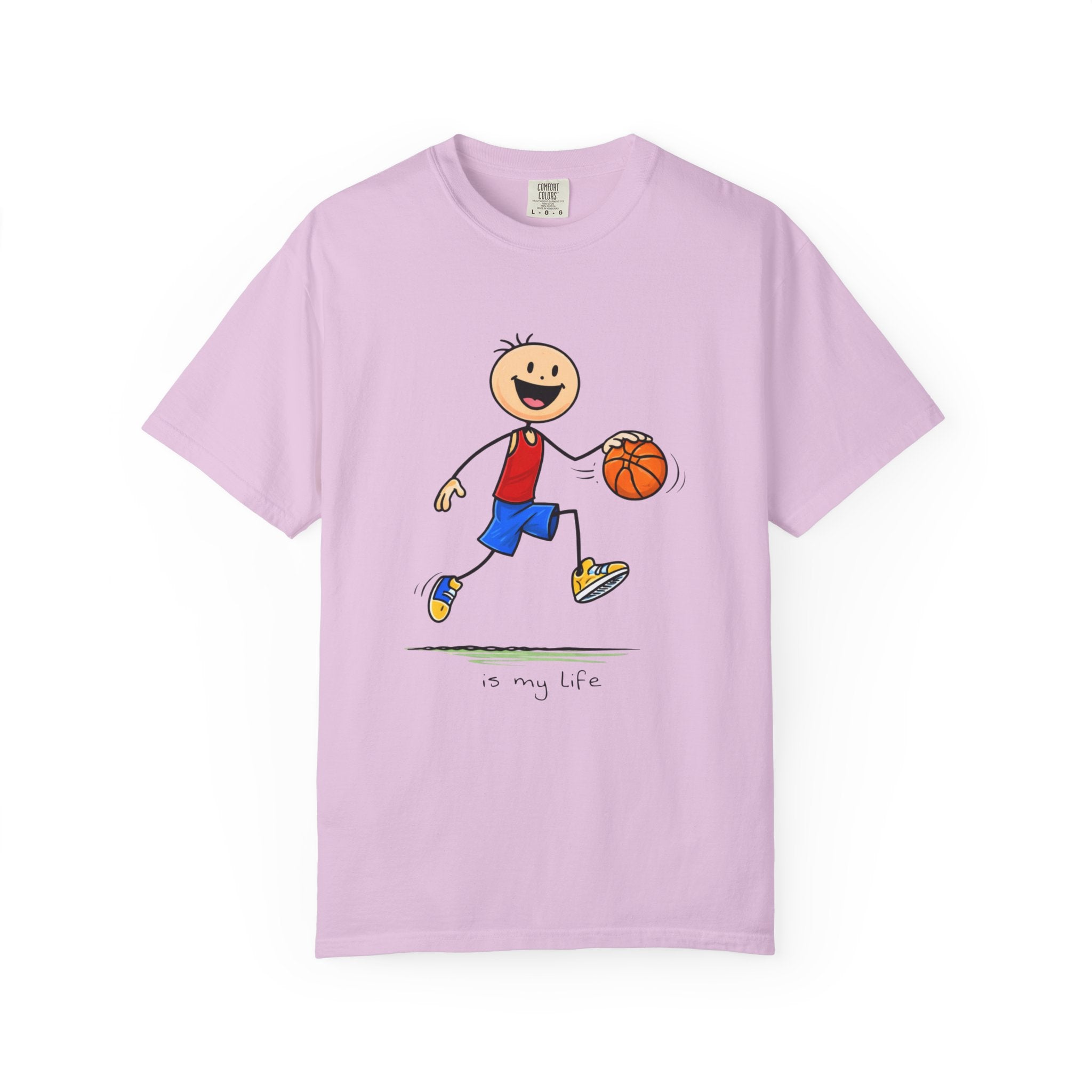 Basketball stck figure T-Shirt — "is my life" Sports Graphic Tee