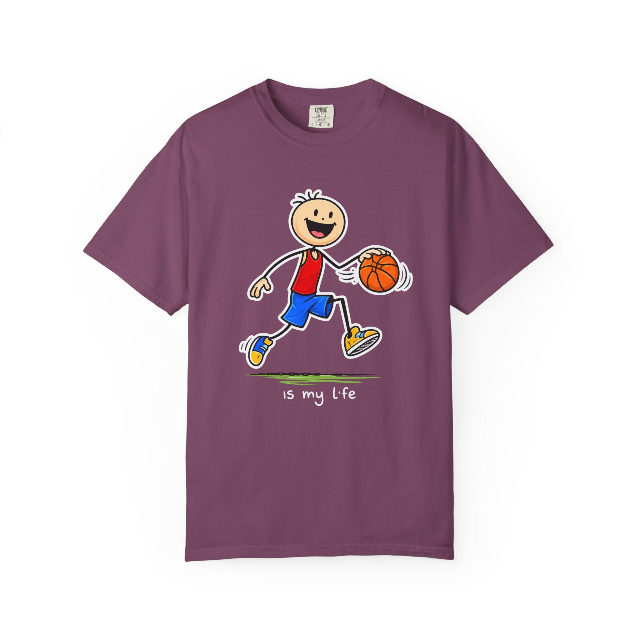 Basketball stck figure T-Shirt — "is my life" Sports Graphic Tee