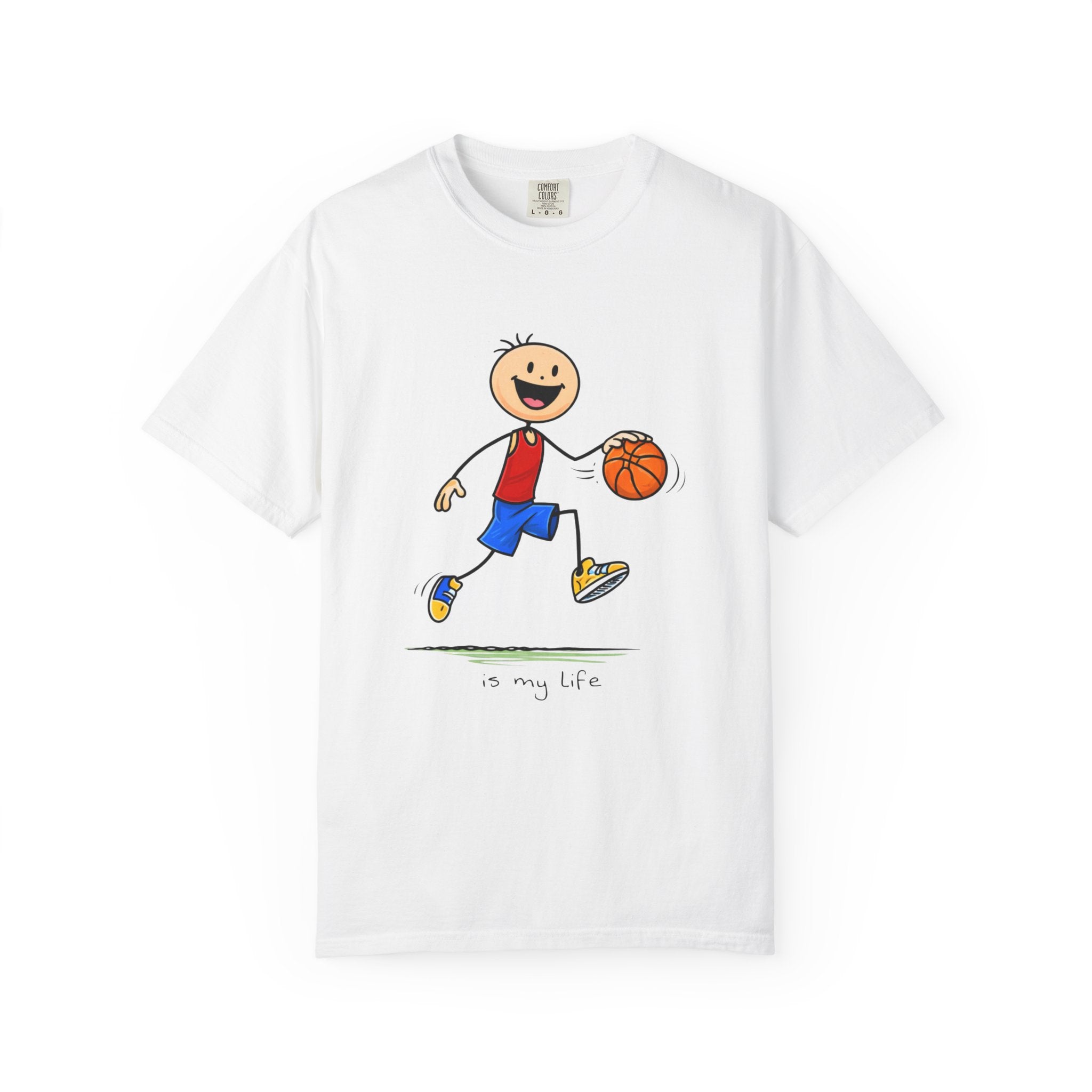 Basketball stck figure T-Shirt — "is my life" Sports Graphic Tee
