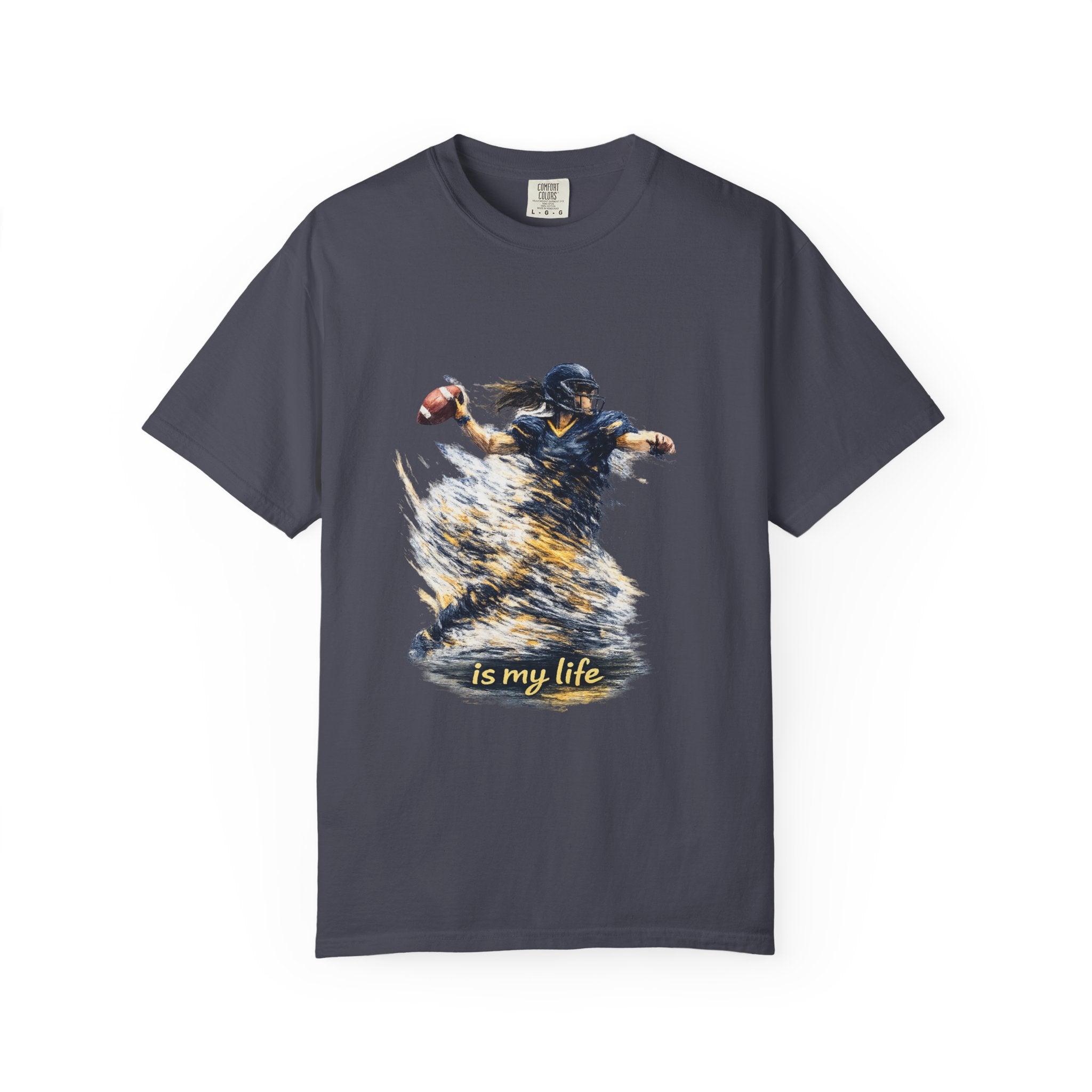 Football Female Player 'Is My Life' Graphic T-Shirt