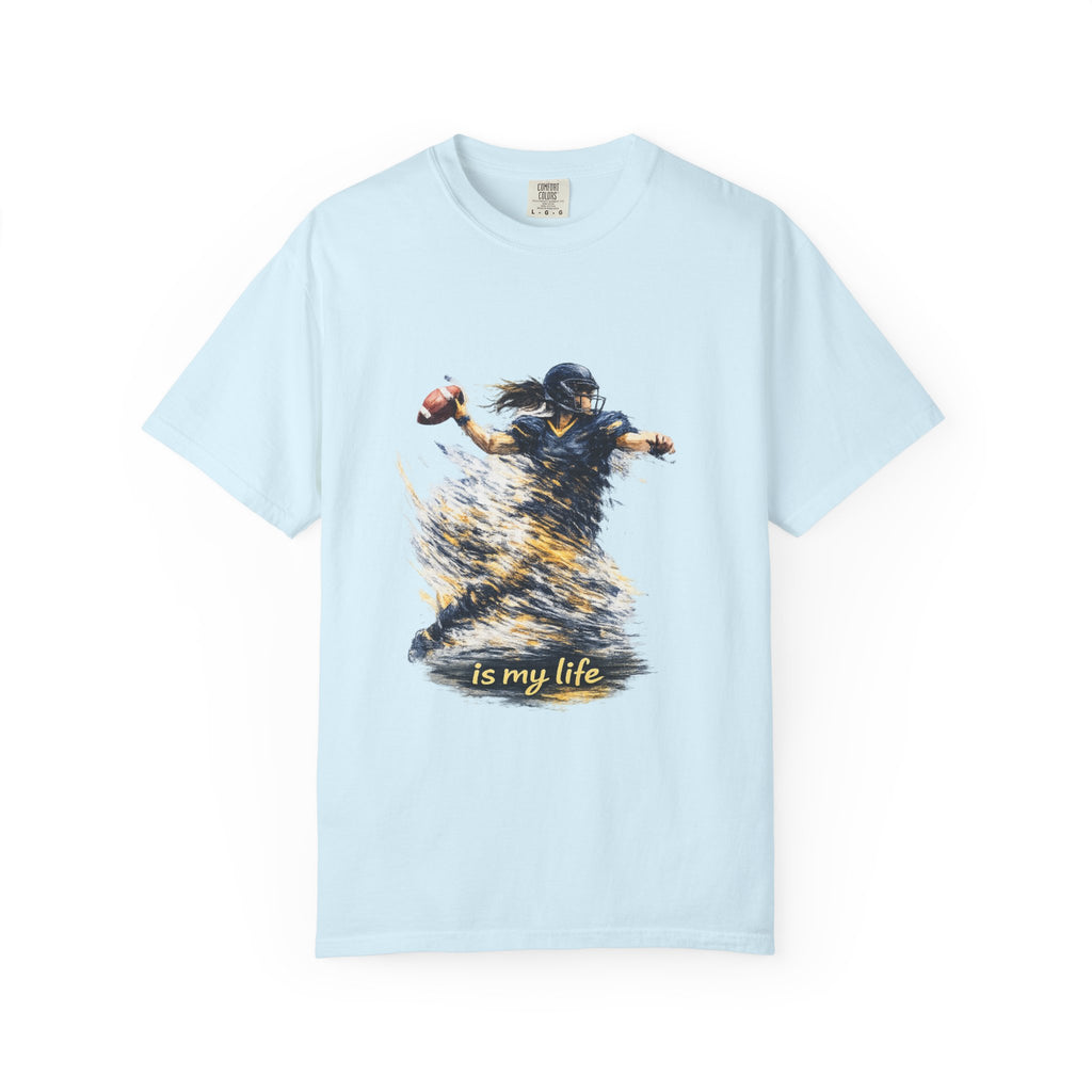 Football Female Player 'Is My Life' Graphic T-Shirt