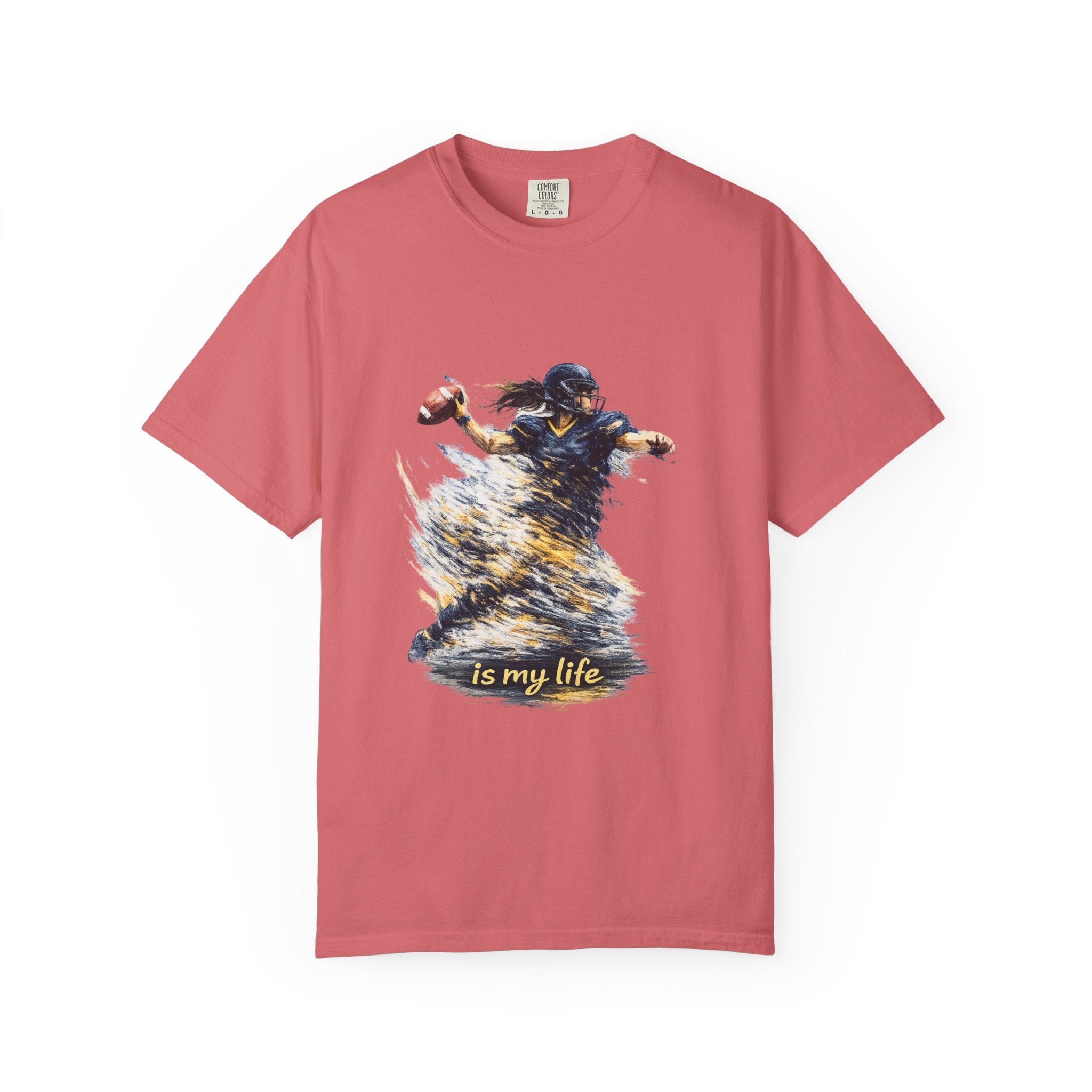 Football Female Player 'Is My Life' Graphic T-Shirt