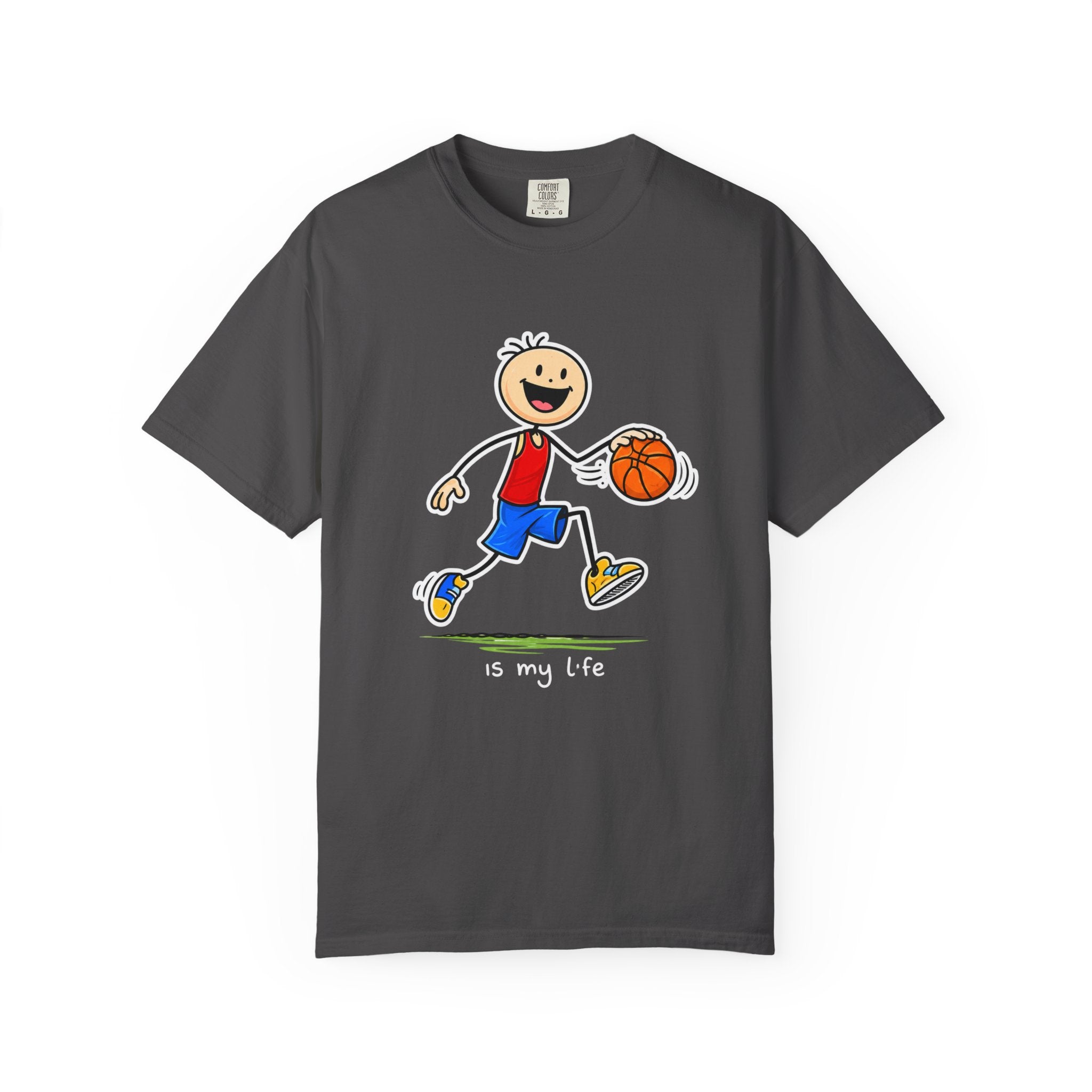 Basketball stck figure T-Shirt — "is my life" Sports Graphic Tee
