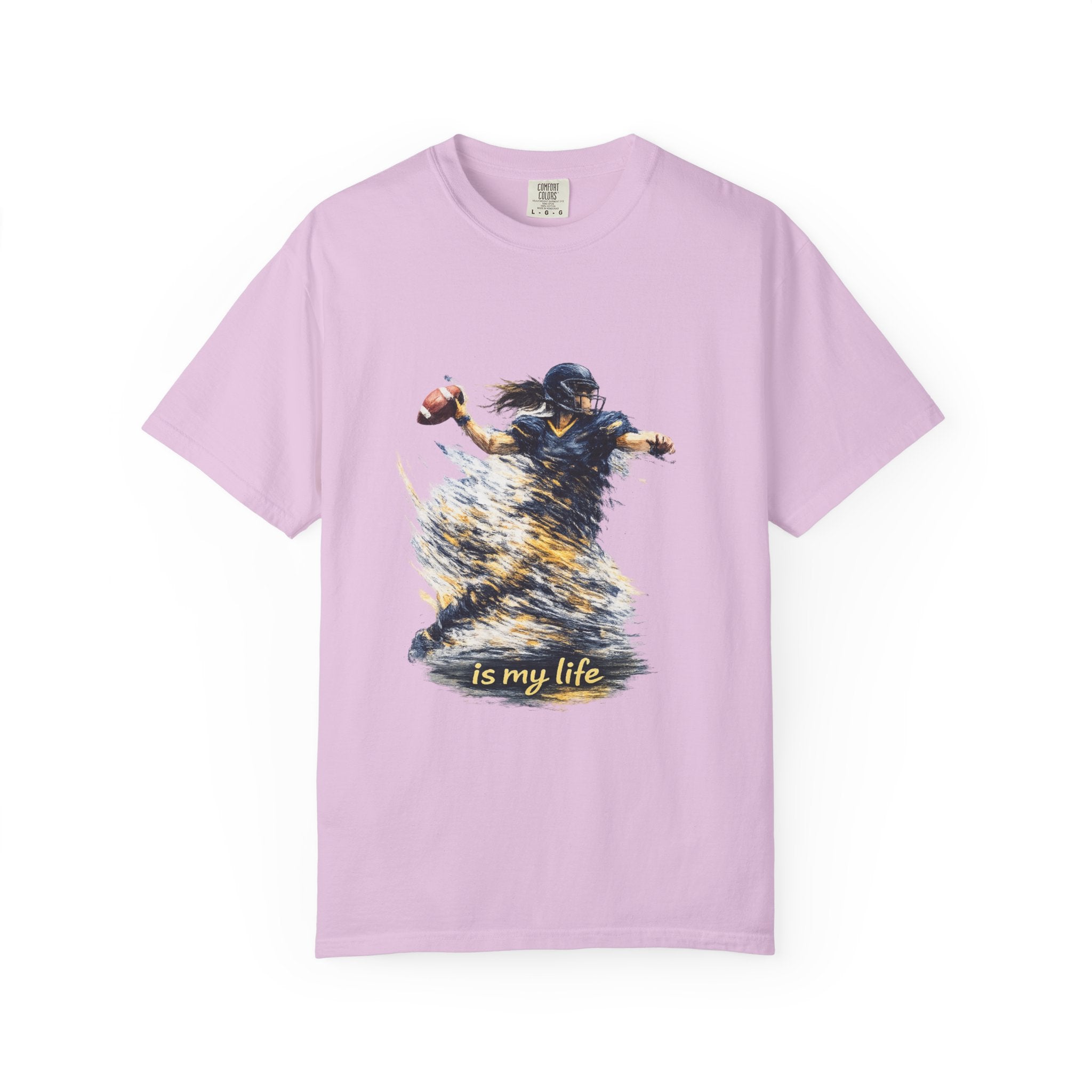 Football Female Player 'Is My Life' Graphic T-Shirt