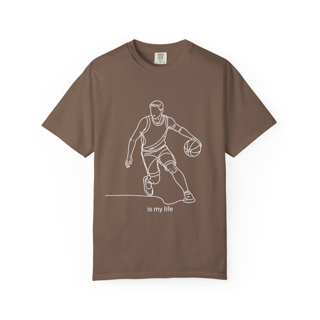 Basketball Is My Life T-Shirt — Minimal Line Art Basketball Tee