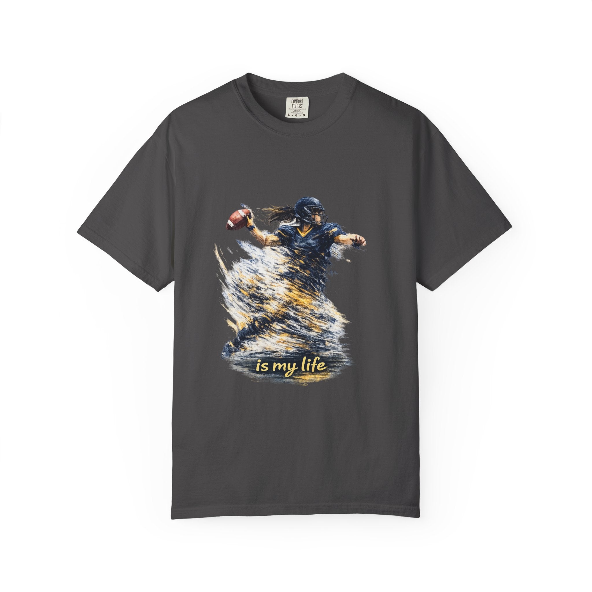 Football Female Player 'Is My Life' Graphic T-Shirt