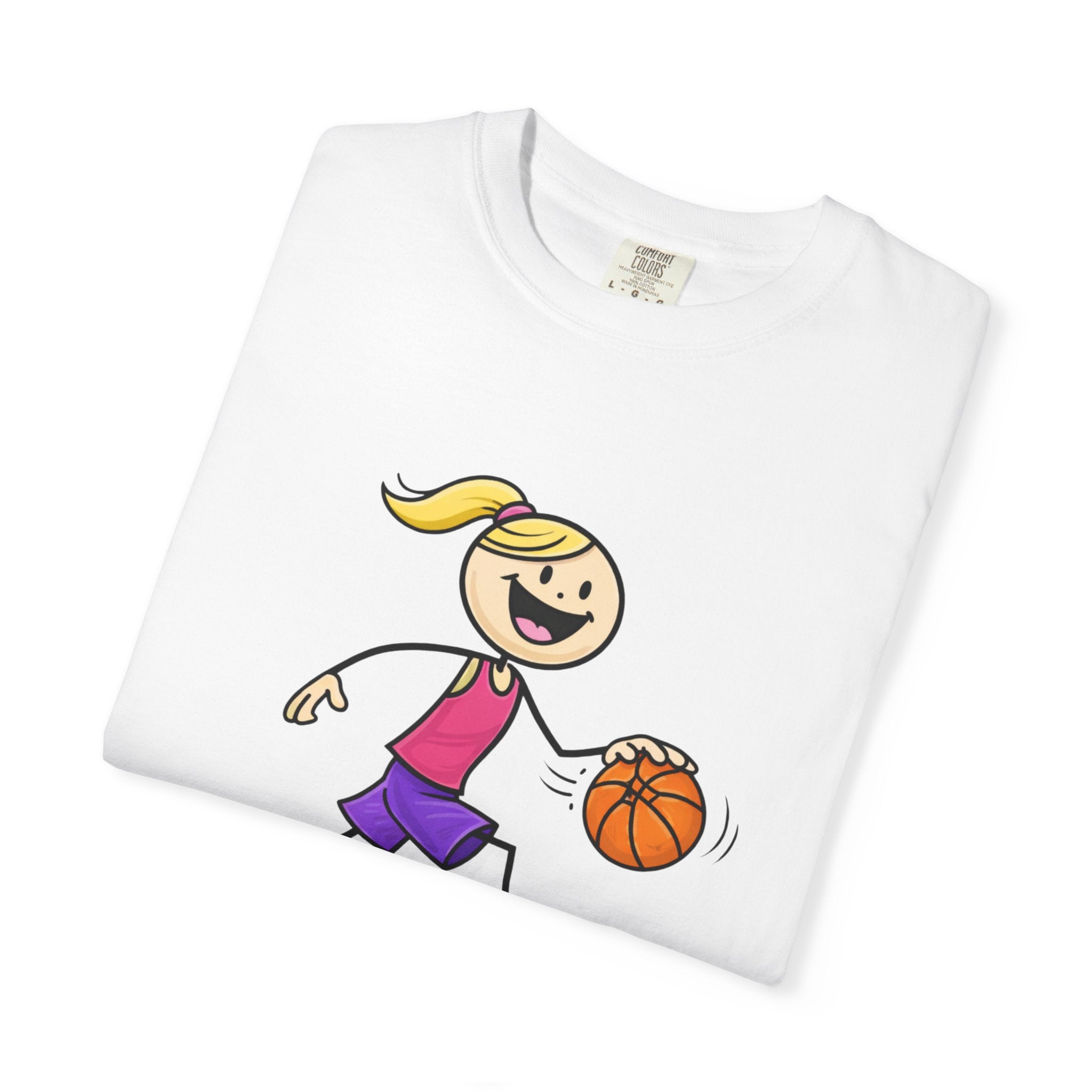 Basketball Figure Short Sleeve T-Shirt — "Basketball is my life" Sports Tee