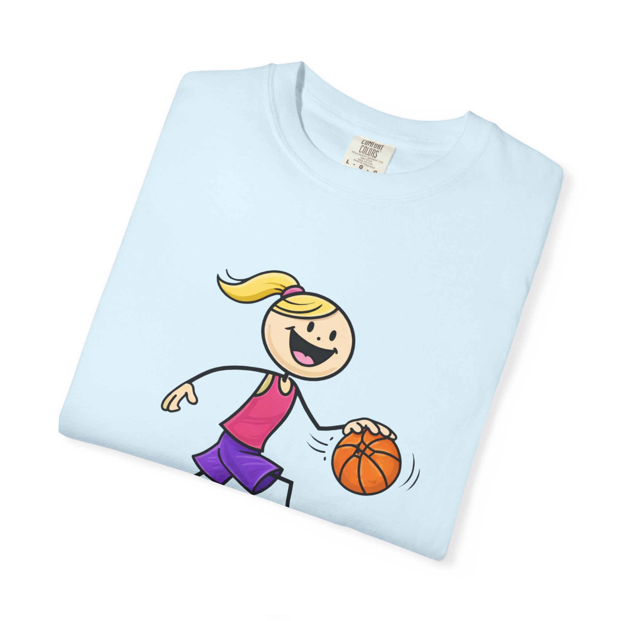 Basketball Figure Short Sleeve T-Shirt — "Basketball is my life" Sports Tee