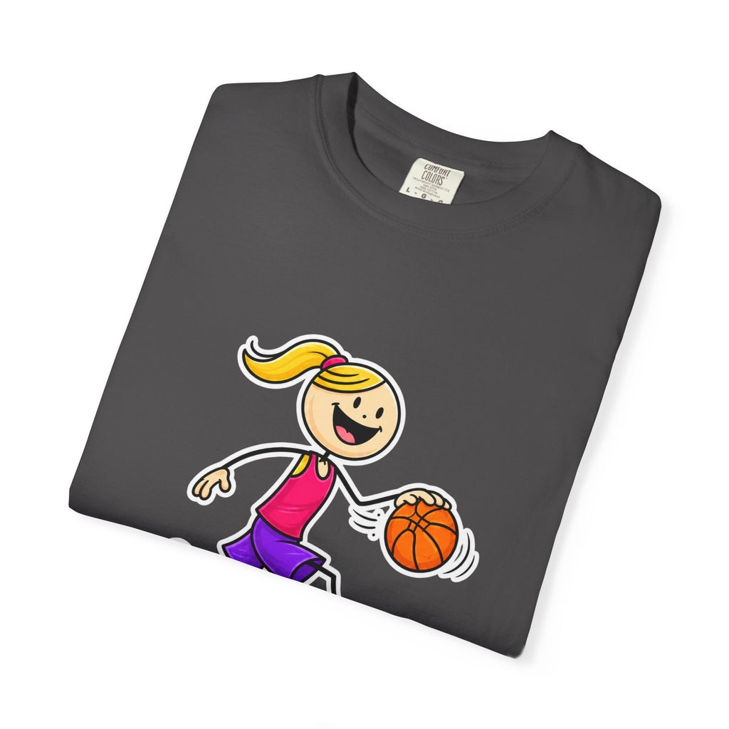Basketball Figure Short Sleeve T-Shirt — "Basketball is my life" Sports Tee