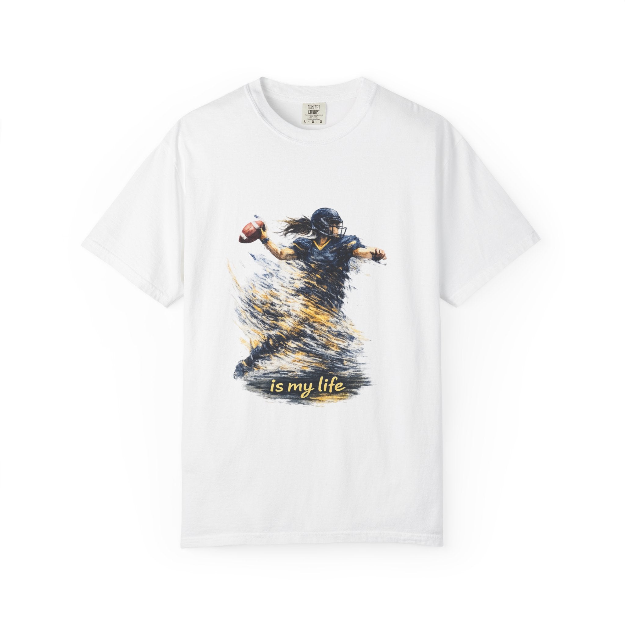 Football Female Player 'Is My Life' Graphic T-Shirt