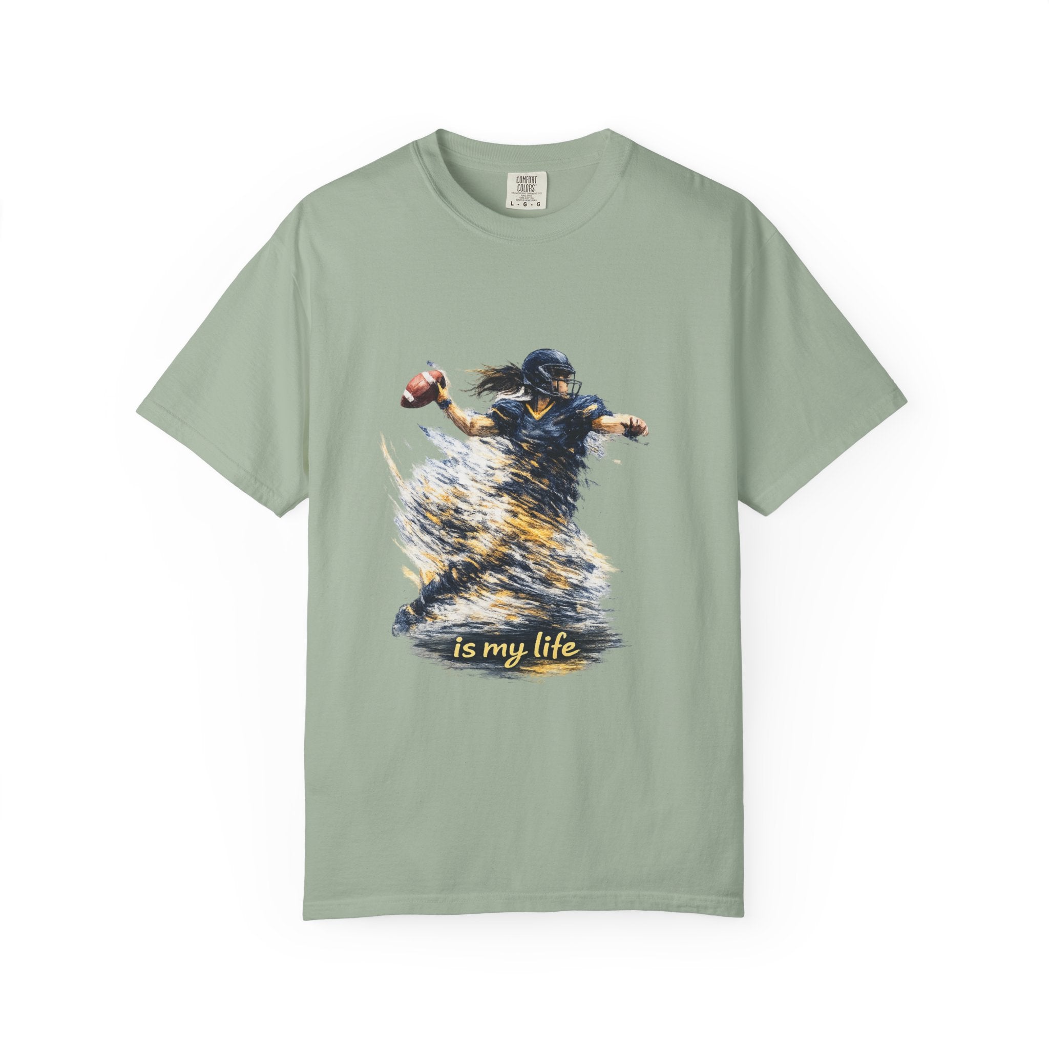 Football Female Player 'Is My Life' Graphic T-Shirt