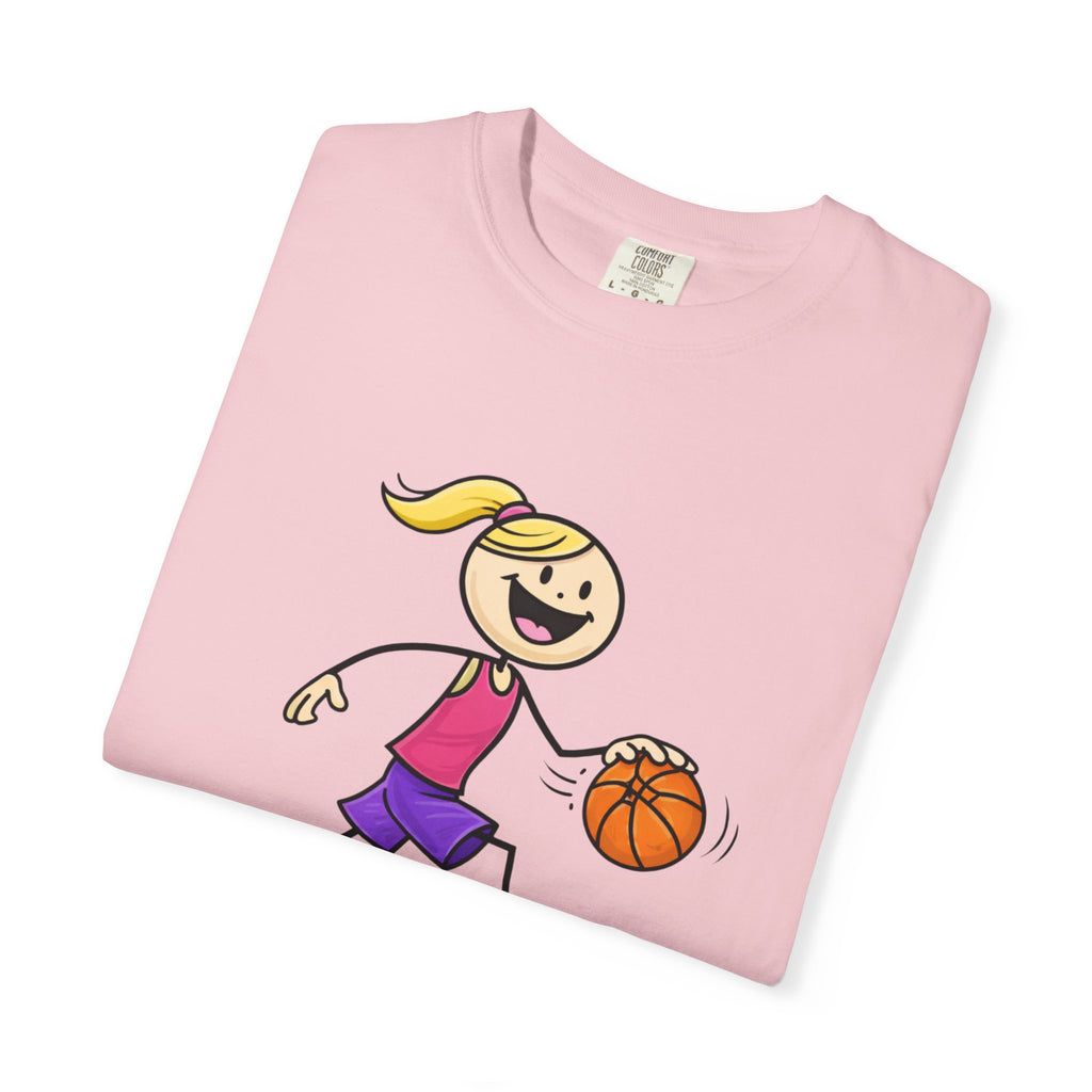 Basketball Figure Short Sleeve T-Shirt — "Basketball is my life" Sports Tee
