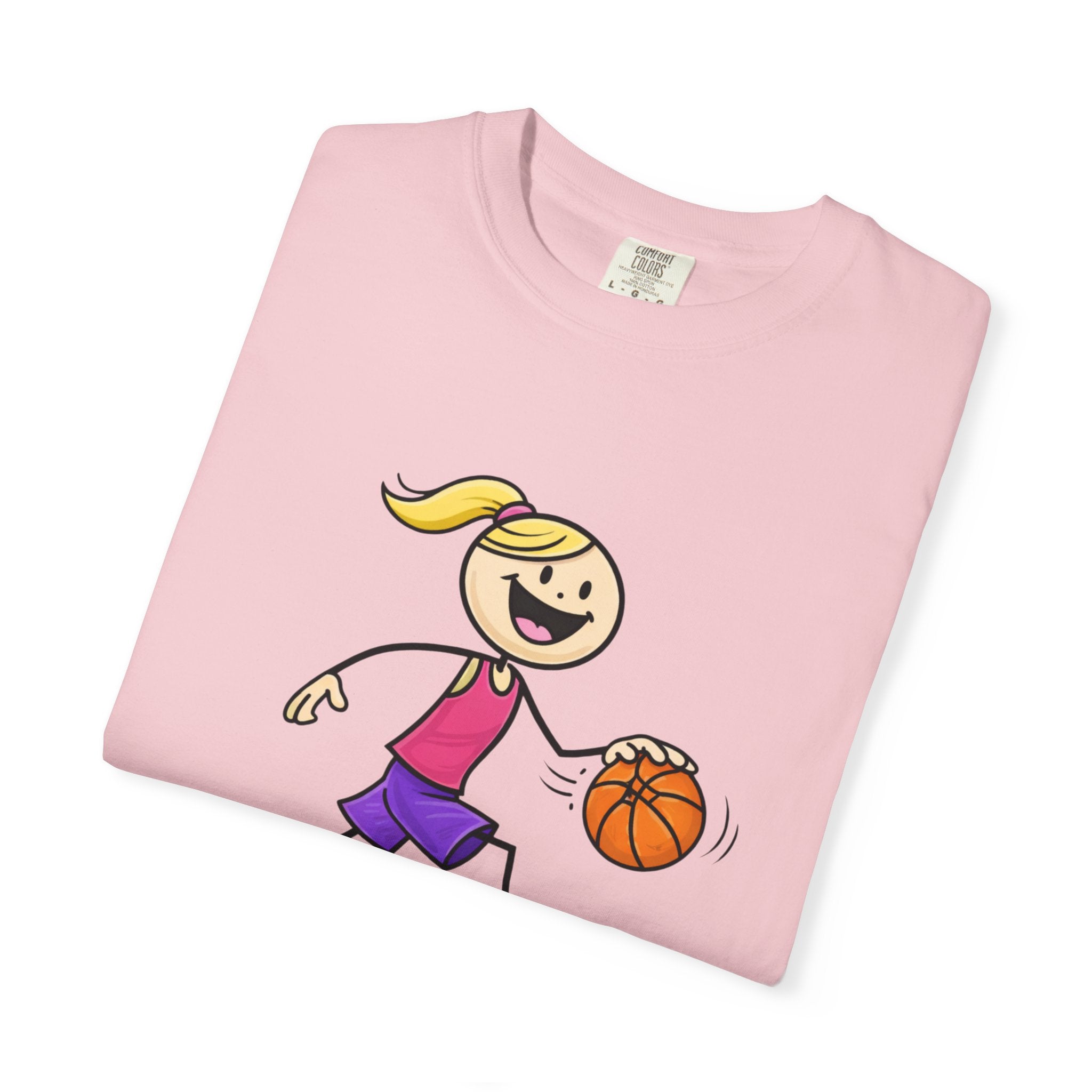 Basketball Figure Short Sleeve T-Shirt — "Basketball is my life" Sports Tee
