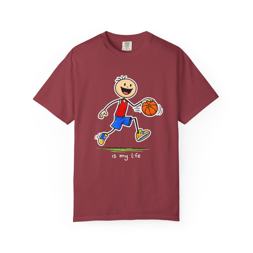 Basketball stck figure T-Shirt — "is my life" Sports Graphic Tee