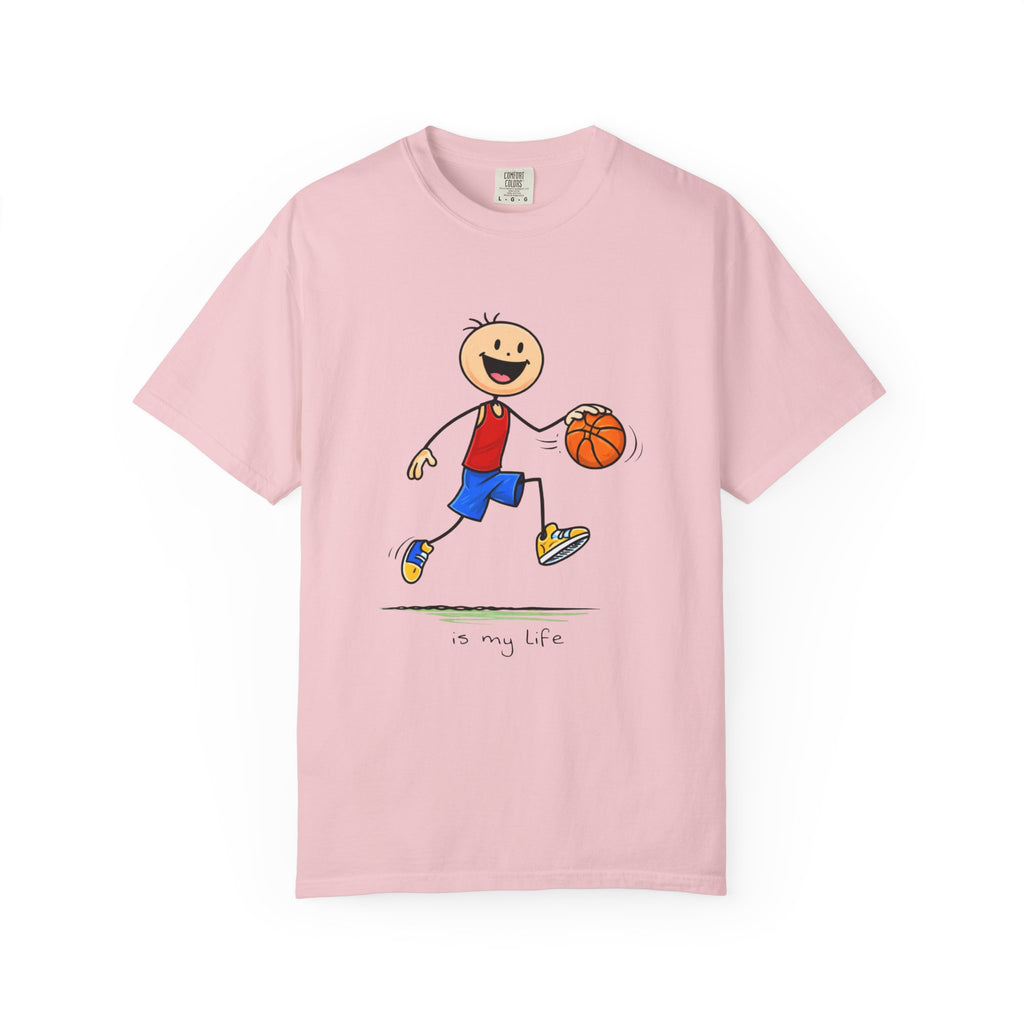 Basketball stck figure T-Shirt — "is my life" Sports Graphic Tee
