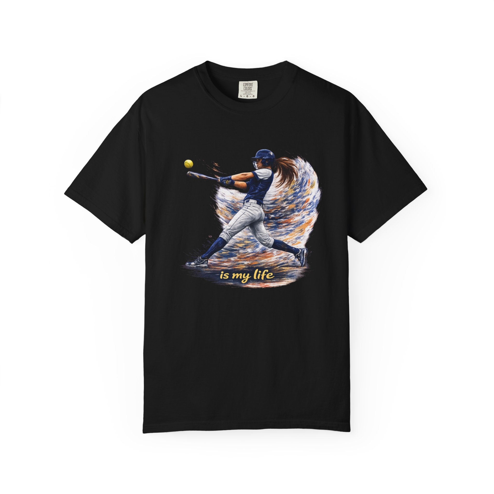 Baseball Batter Brushstroke Short Sleeve T-Shirt