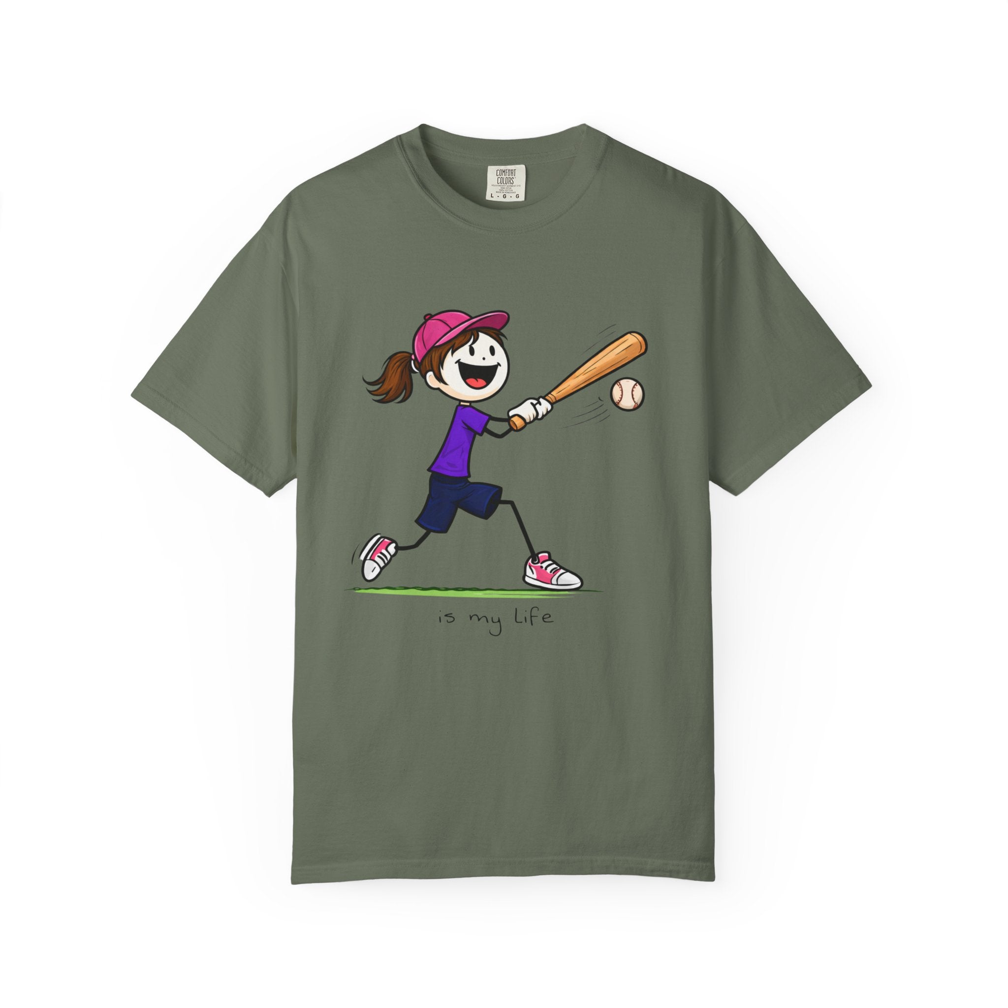 Baseball Figure Short Sleeve T-Shirt