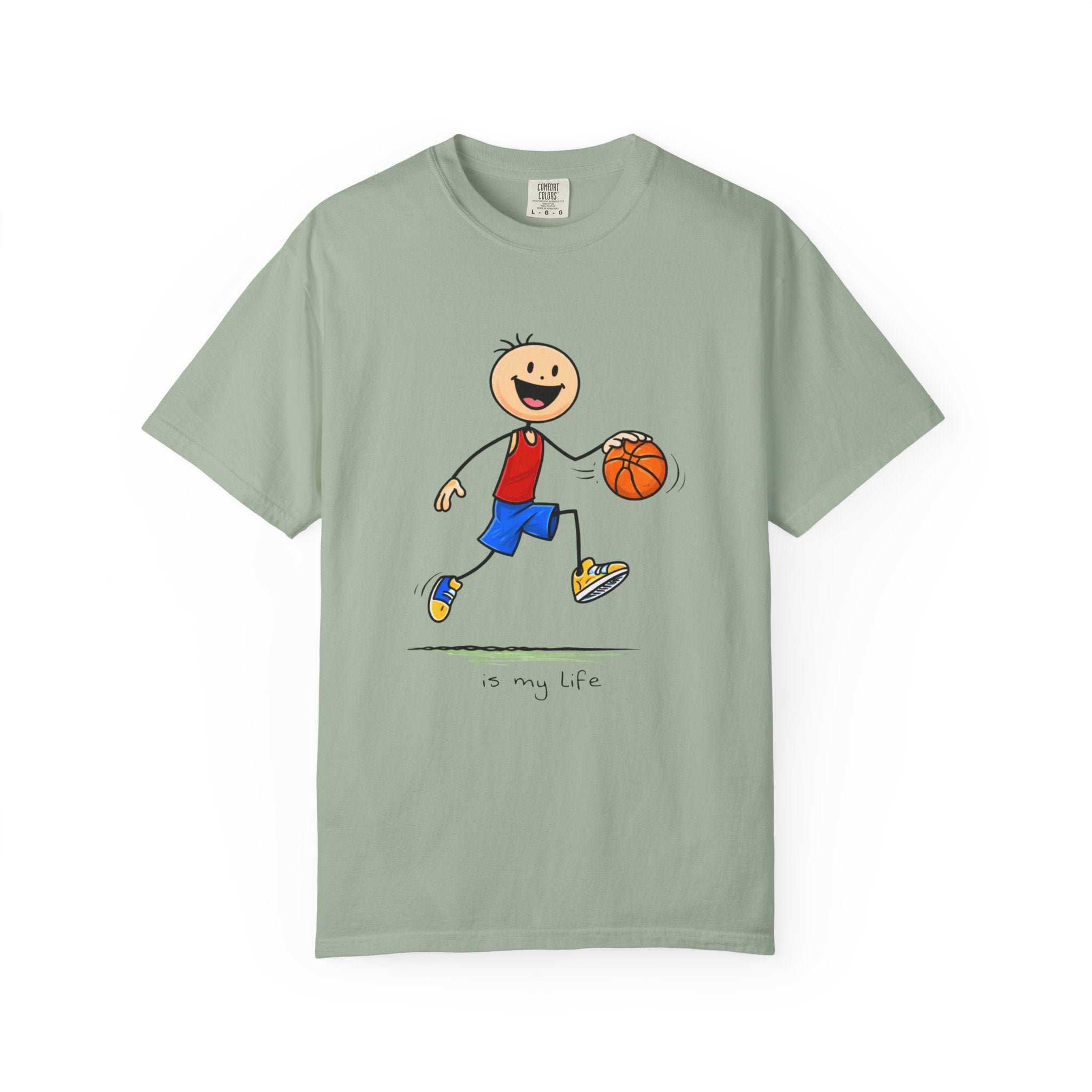 Basketball stck figure T-Shirt — "is my life" Sports Graphic Tee