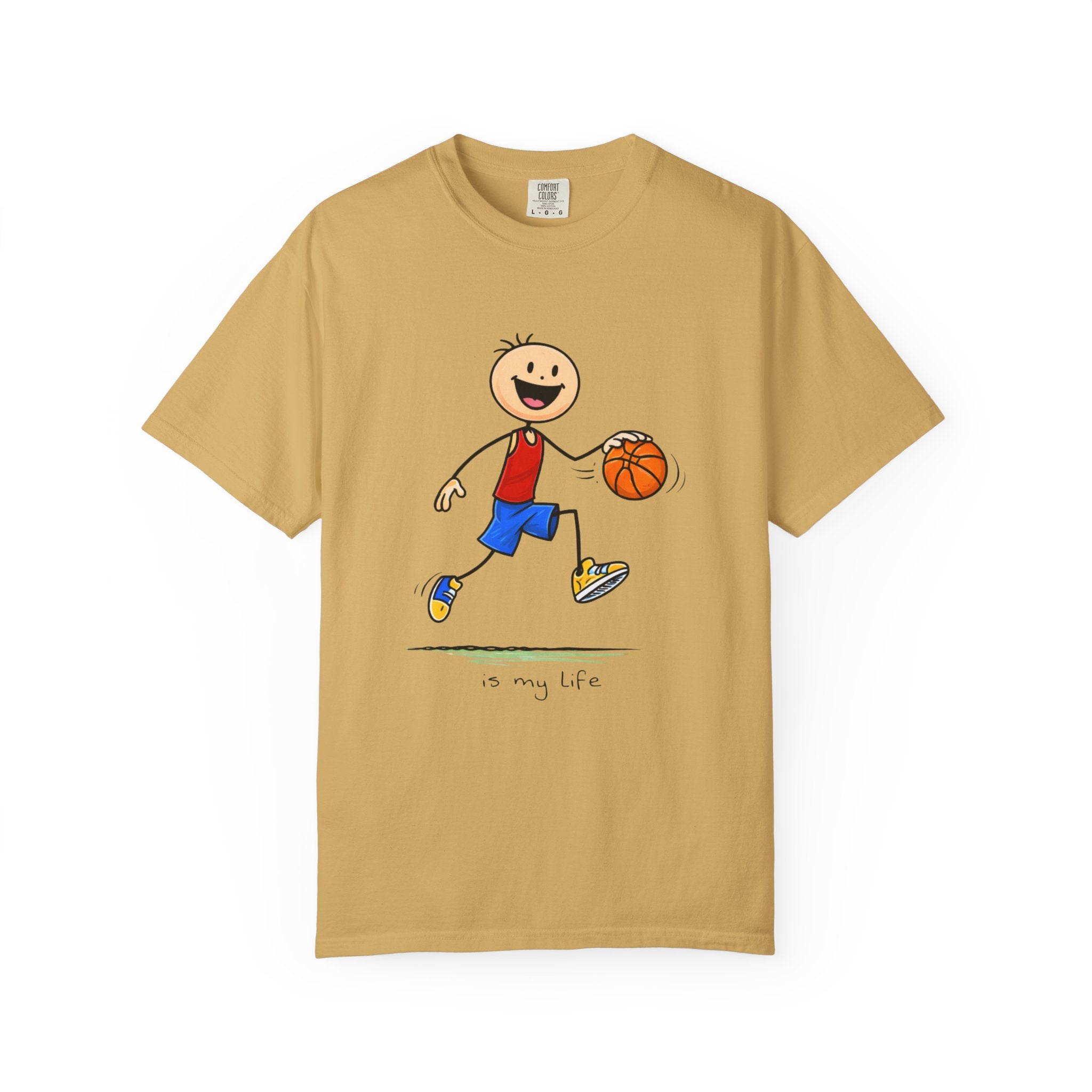 Basketball stck figure T-Shirt — "is my life" Sports Graphic Tee