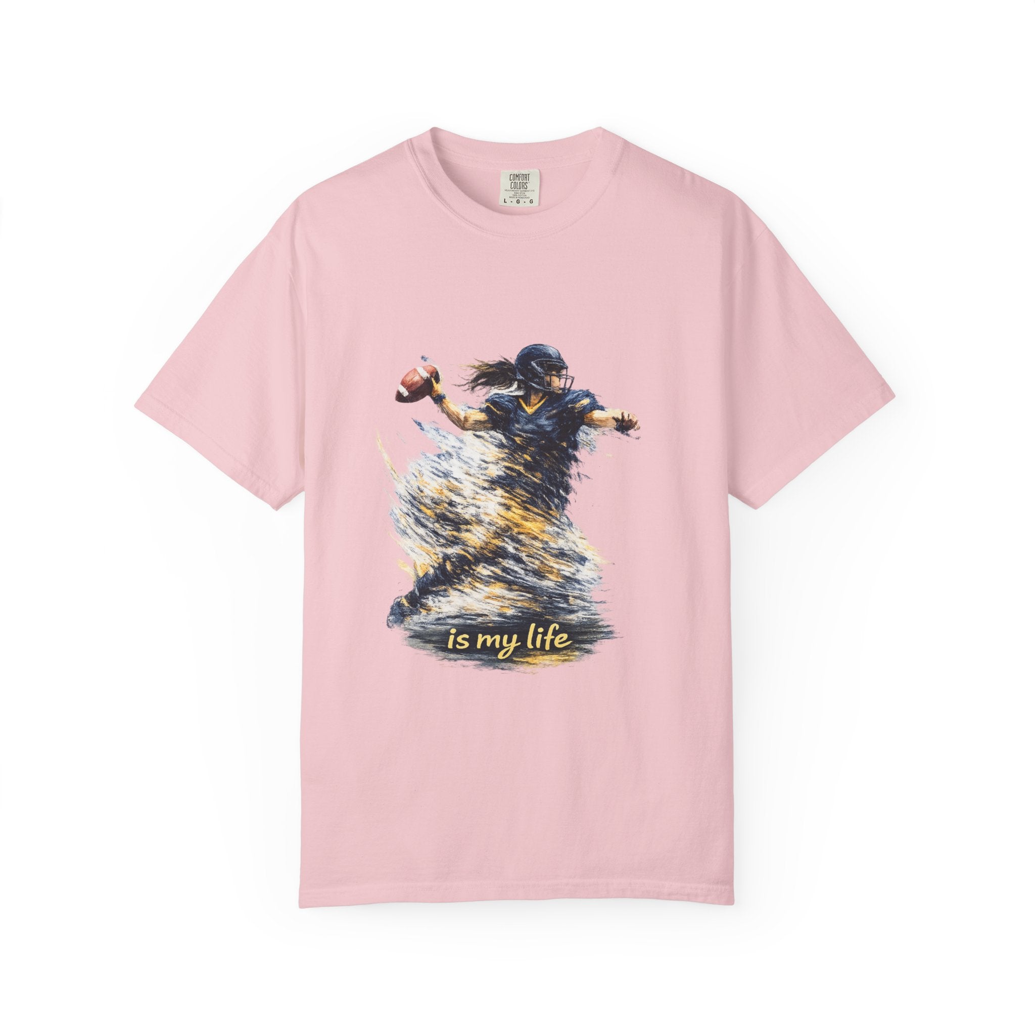 Football Female Player 'Is My Life' Graphic T-Shirt