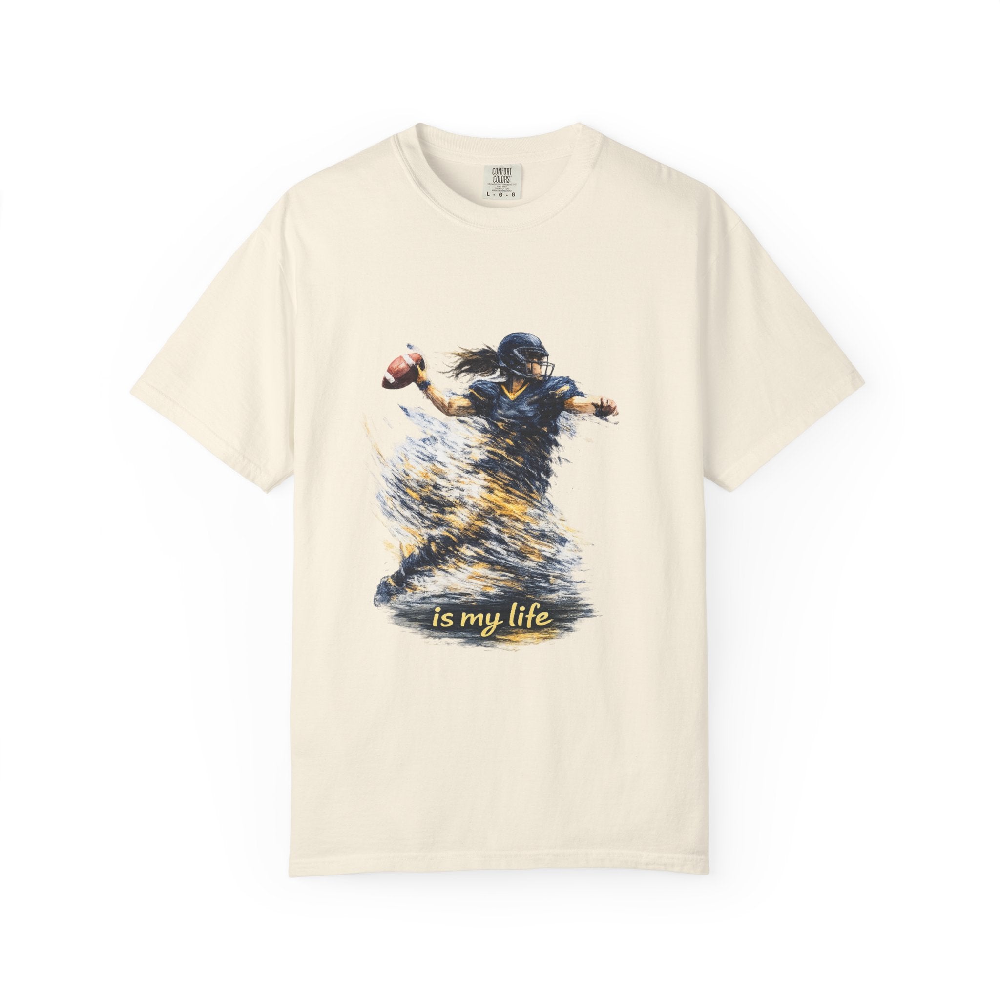 Football Female Player 'Is My Life' Graphic T-Shirt