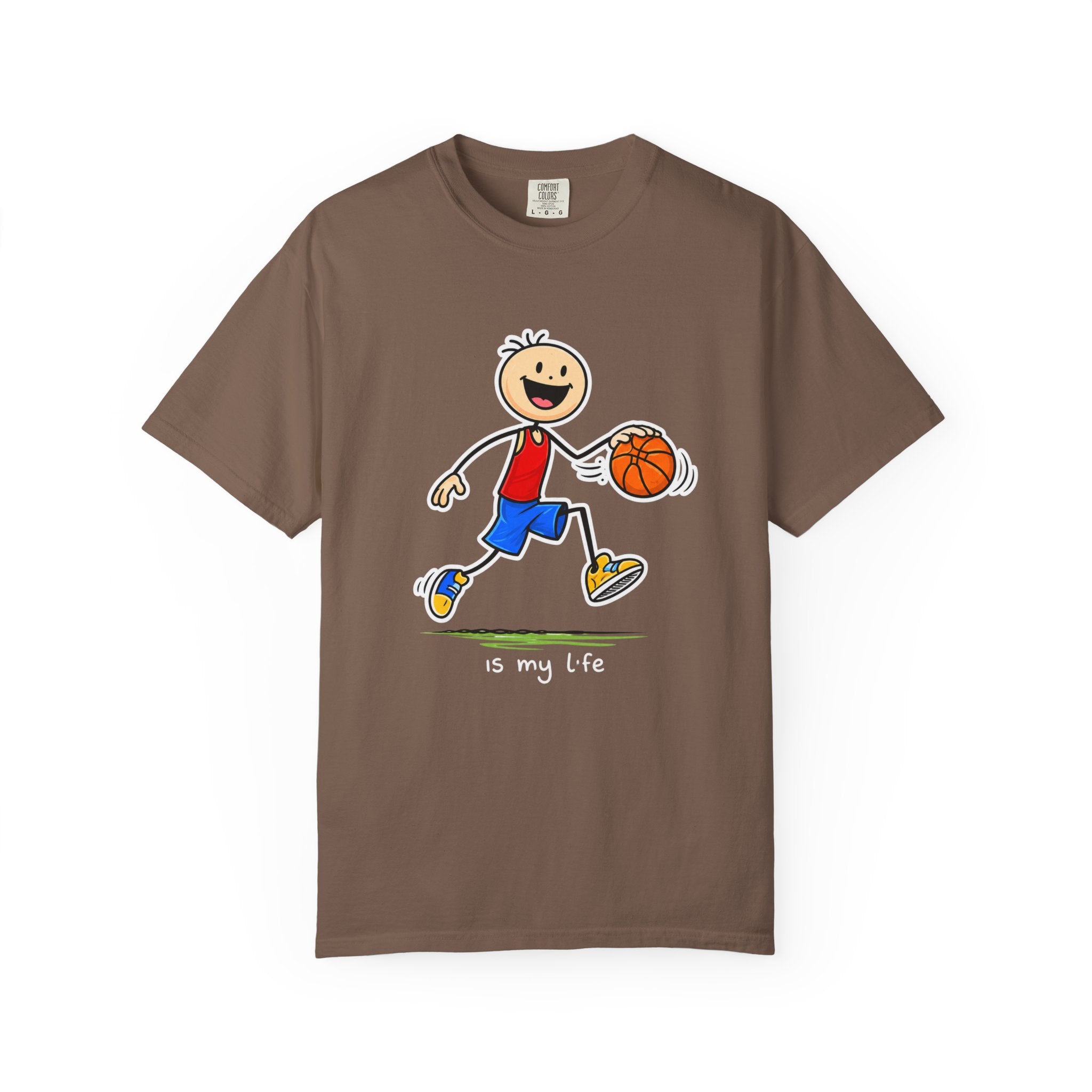 Basketball stck figure T-Shirt — "is my life" Sports Graphic Tee