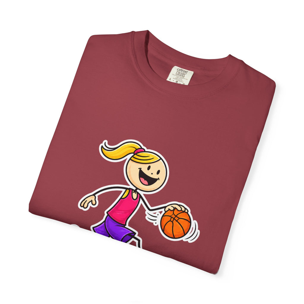 Basketball Figure Short Sleeve T-Shirt — "Basketball is my life" Sports Tee