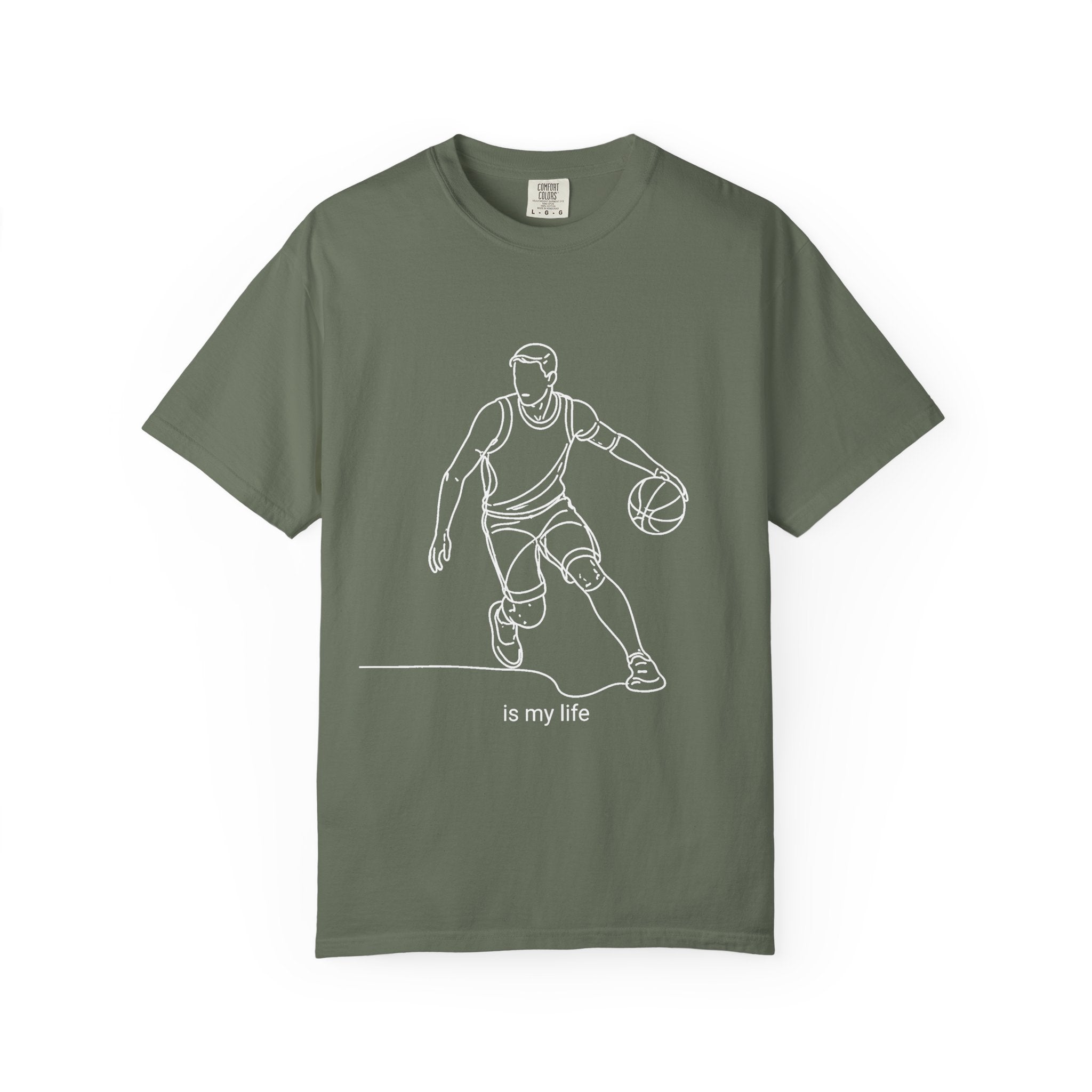 Basketball Is My Life T-Shirt — Minimal Line Art Basketball Tee