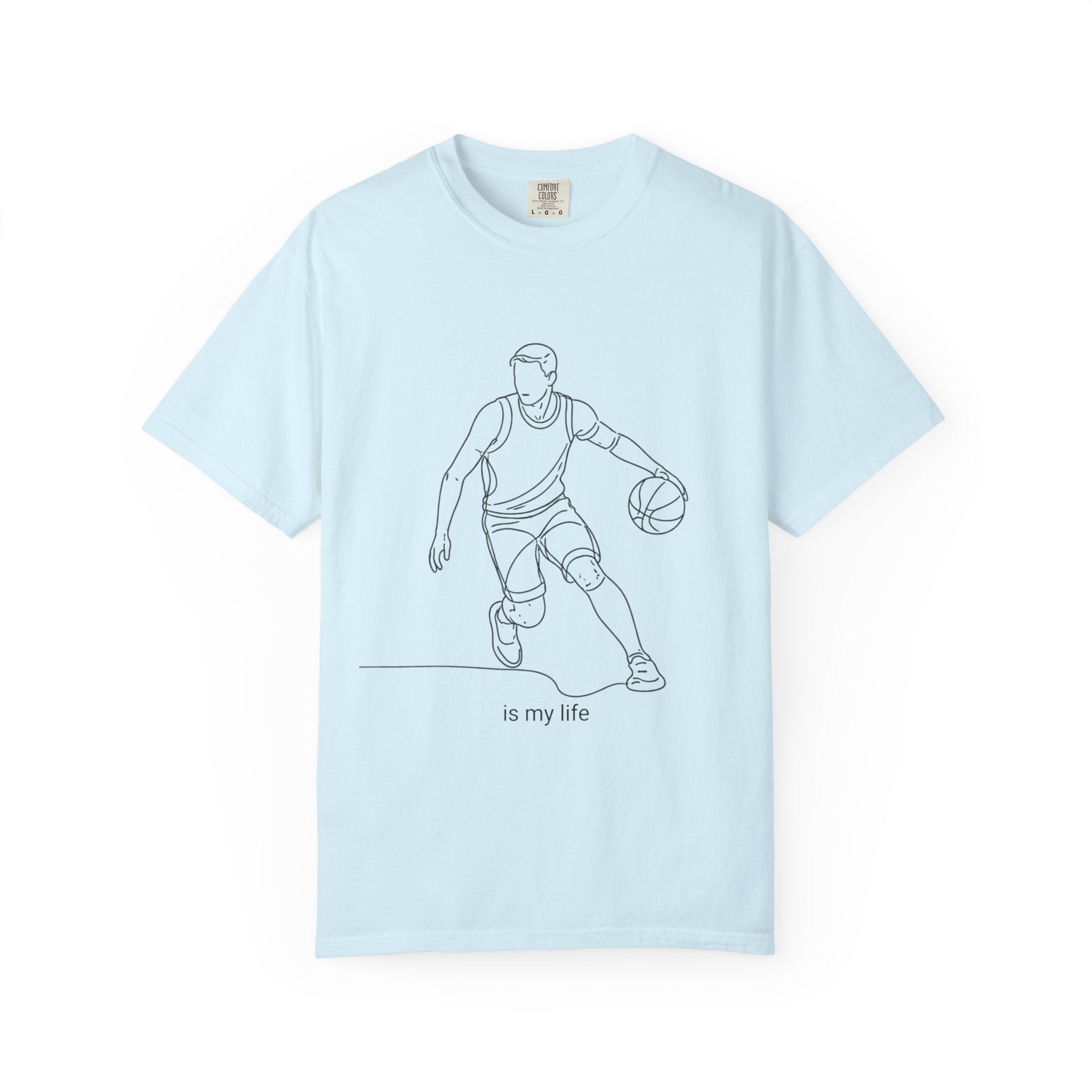 Basketball Is My Life T-Shirt — Minimal Line Art Basketball Tee