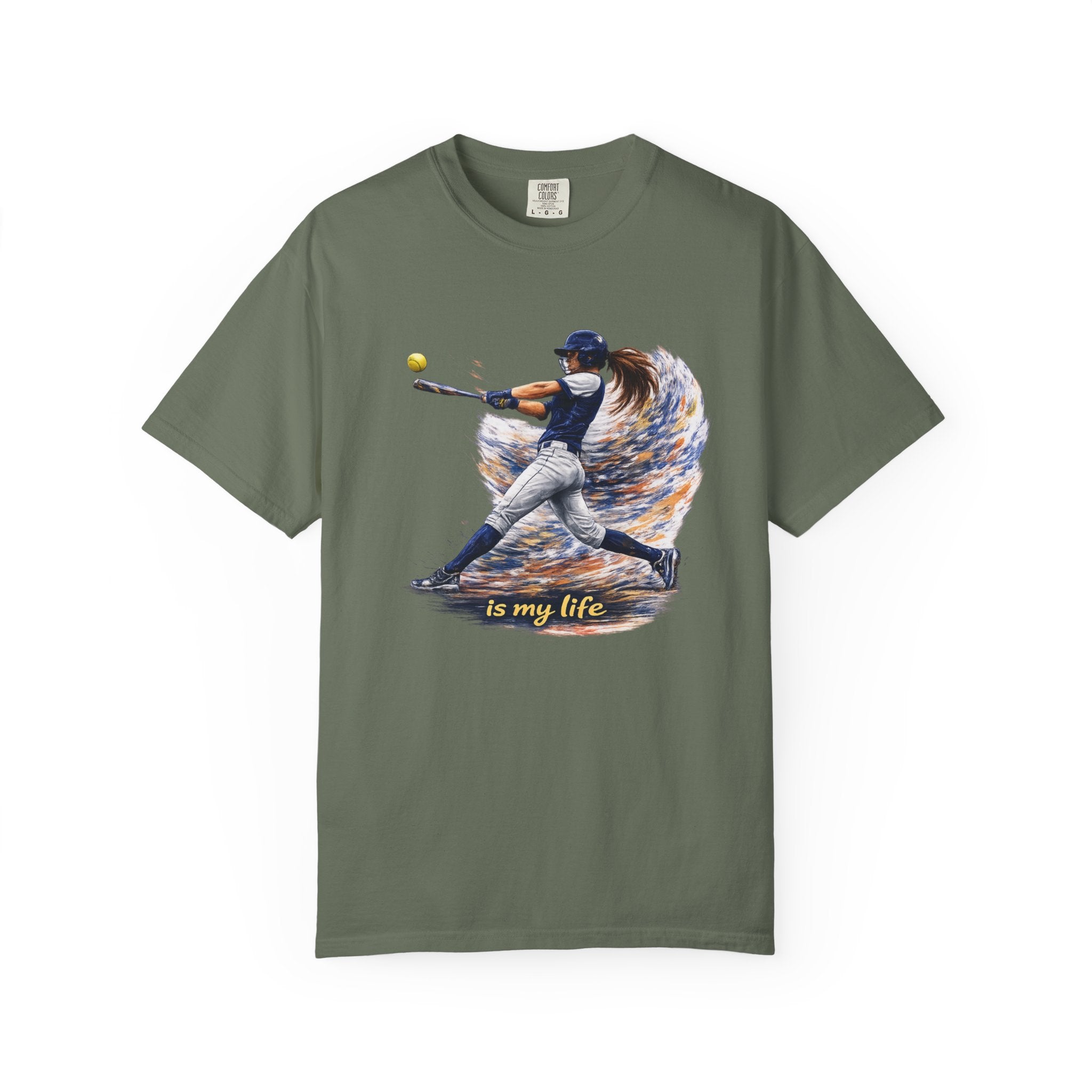 Baseball Batter Brushstroke Short Sleeve T-Shirt