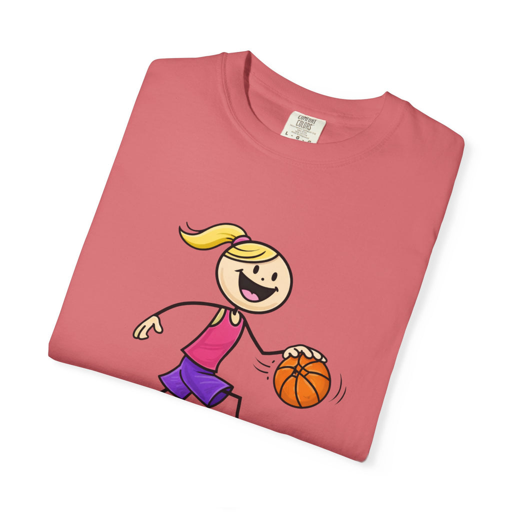 Basketball Figure Short Sleeve T-Shirt — "Basketball is my life" Sports Tee
