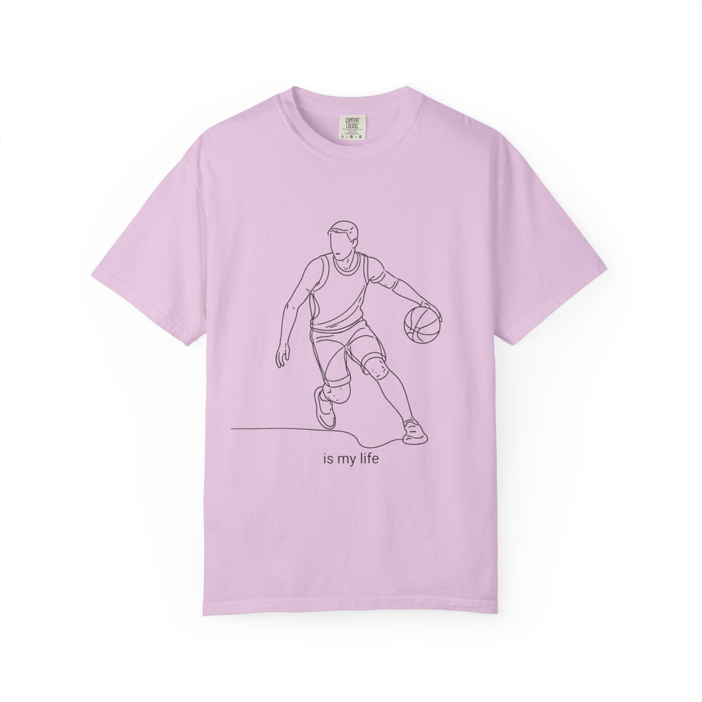 Basketball Is My Life T-Shirt — Minimal Line Art Basketball Tee