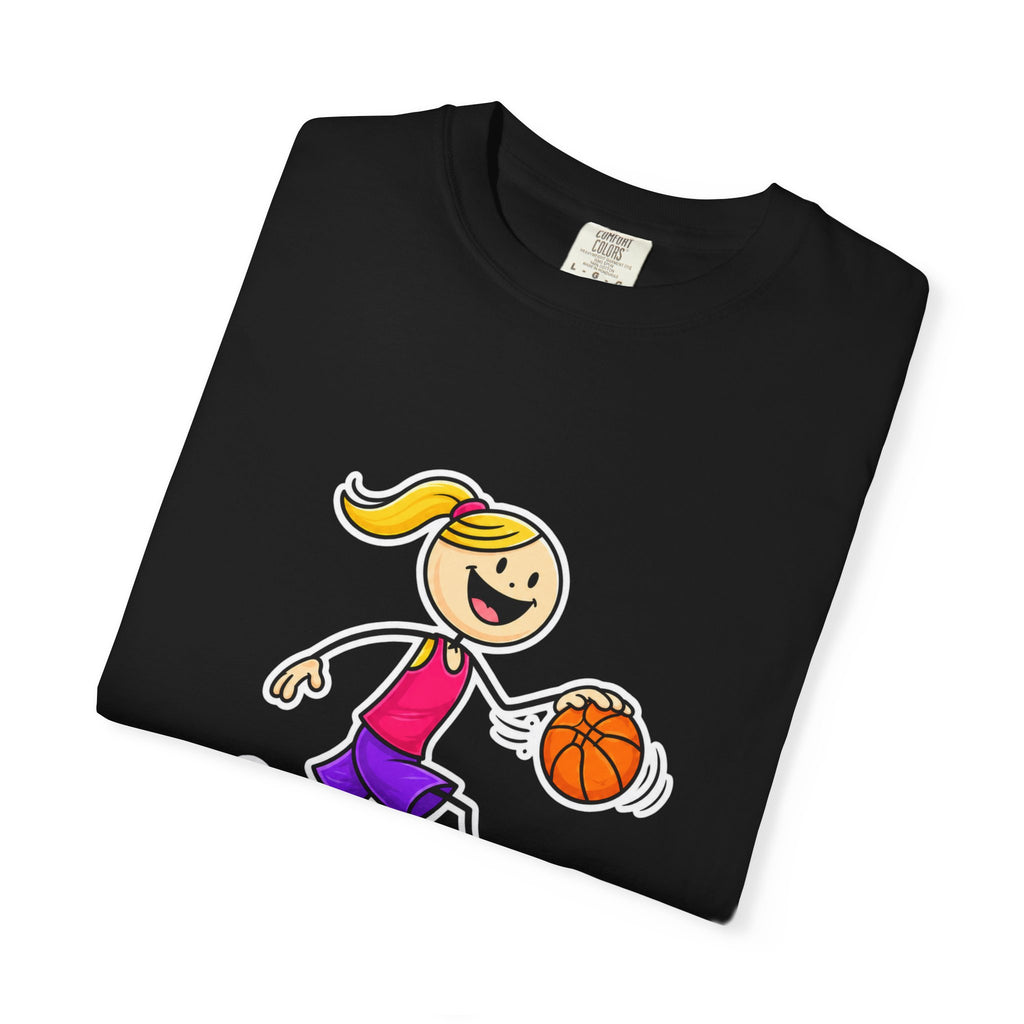 Basketball Figure Short Sleeve T-Shirt — "Basketball is my life" Sports Tee