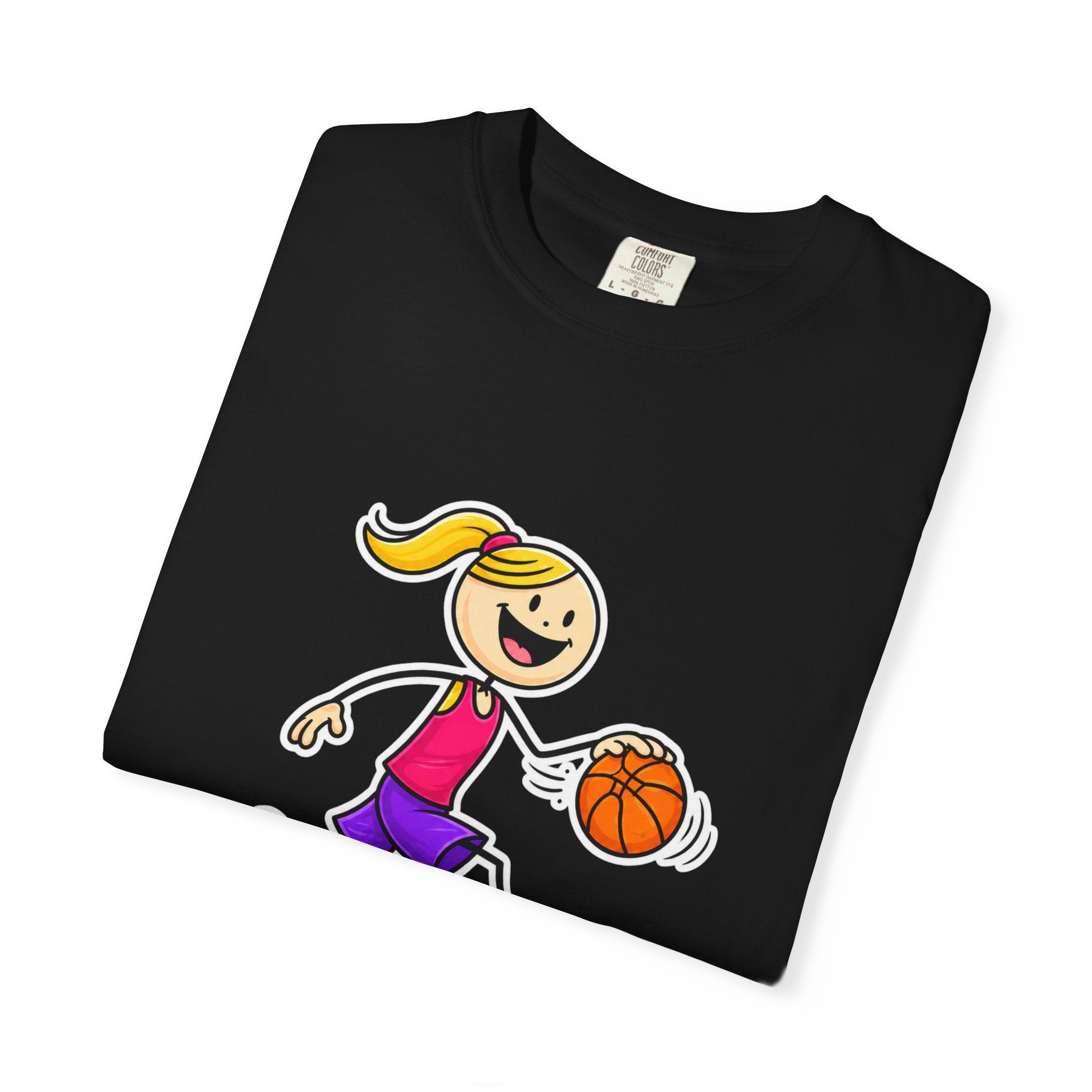 Basketball Figure Short Sleeve T-Shirt — "Basketball is my life" Sports Tee