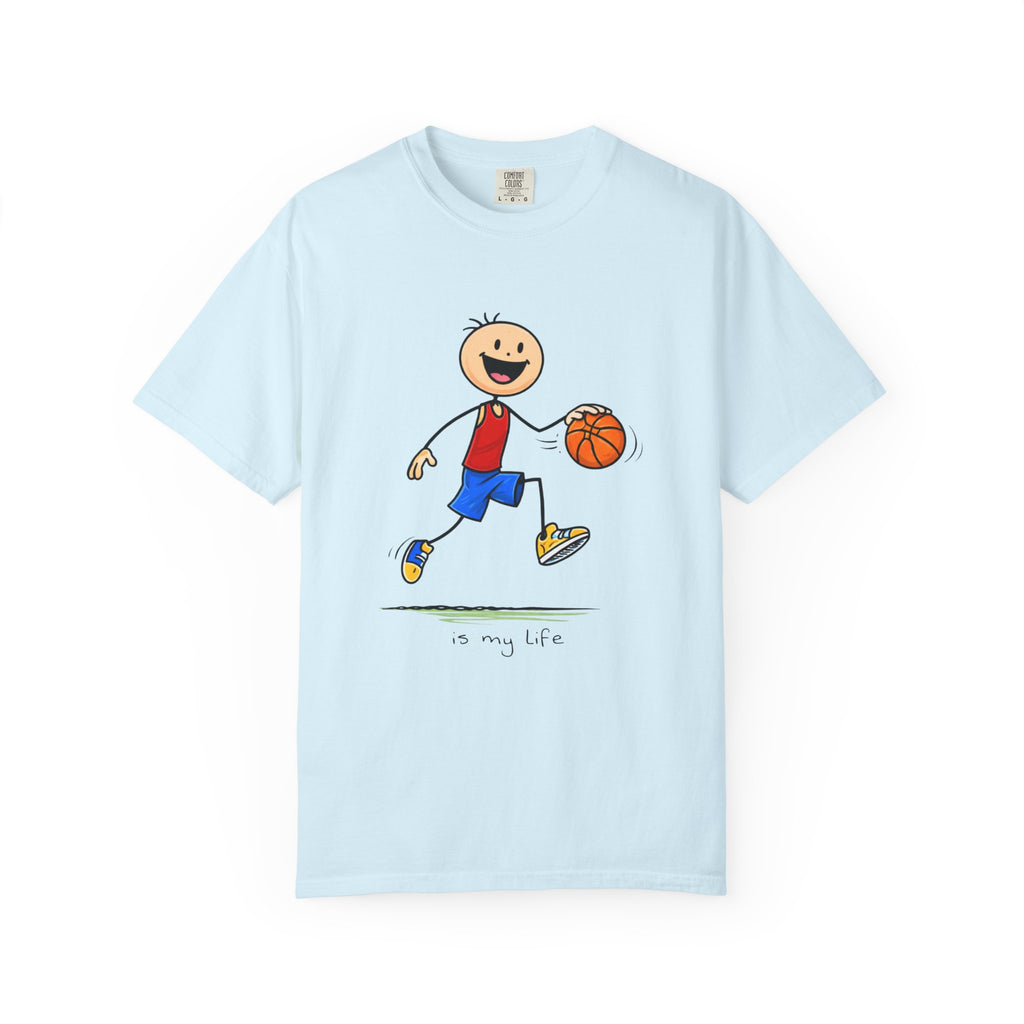 Basketball stck figure T-Shirt — "is my life" Sports Graphic Tee