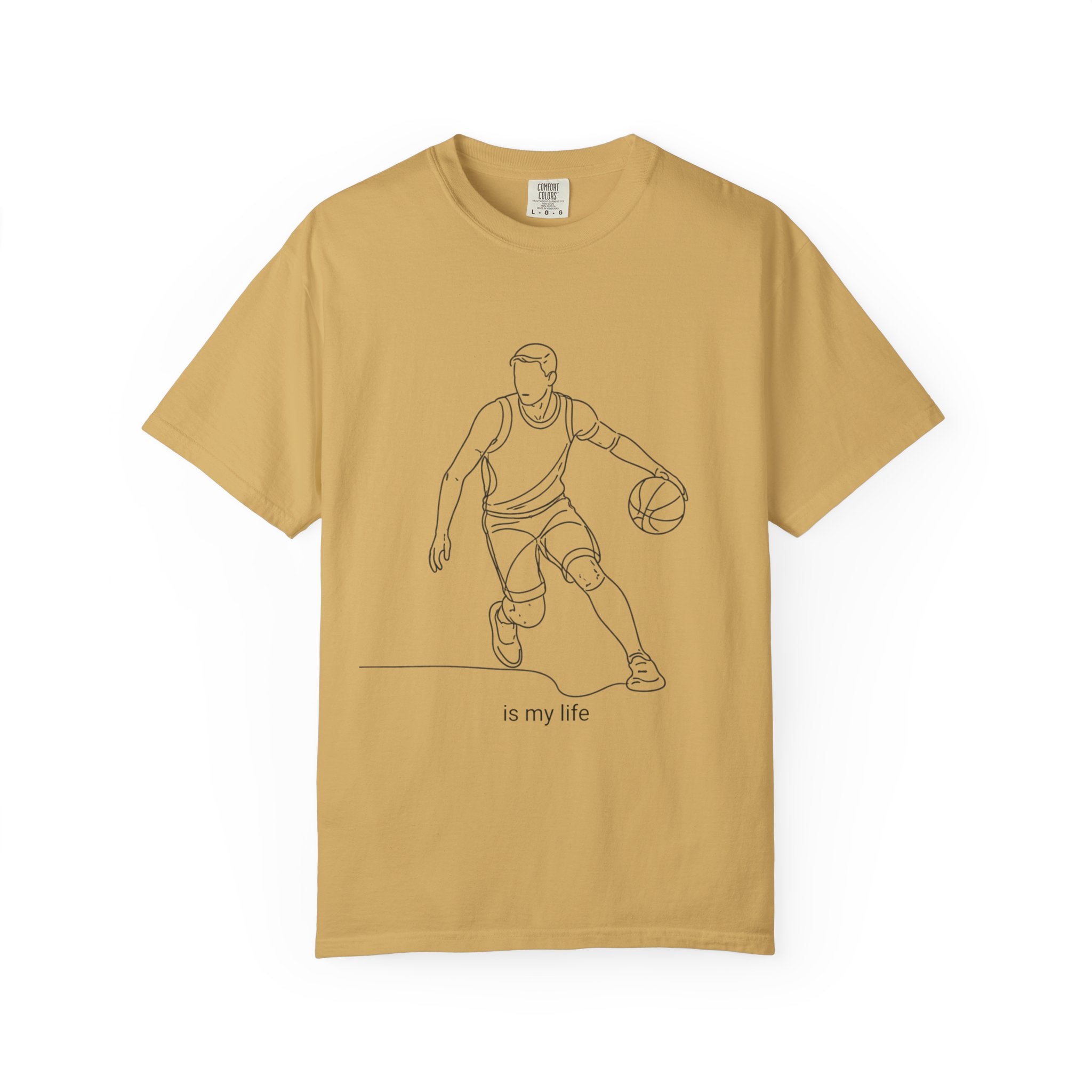 Basketball Is My Life T-Shirt — Minimal Line Art Basketball Tee