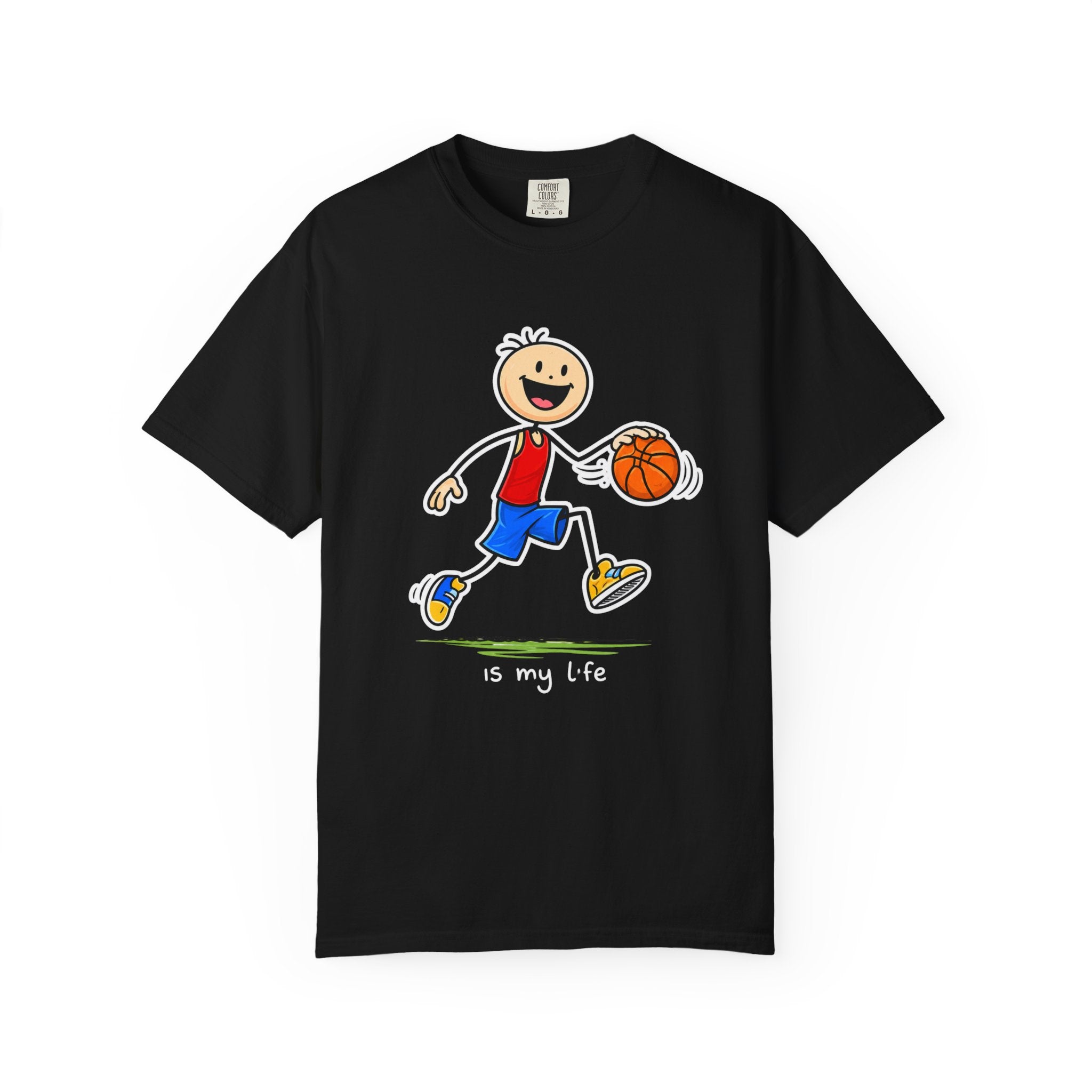 Basketball stck figure T-Shirt — "is my life" Sports Graphic Tee