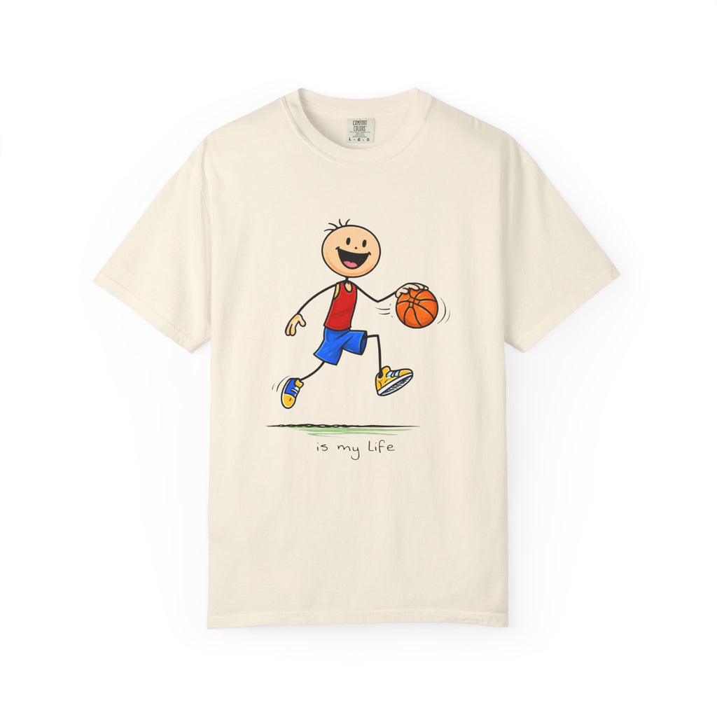 Basketball stck figure T-Shirt — "is my life" Sports Graphic Tee