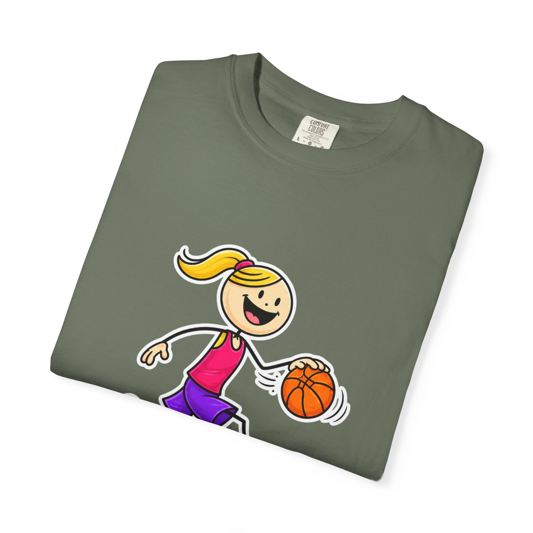 Basketball Figure Short Sleeve T-Shirt — "Basketball is my life" Sports Tee