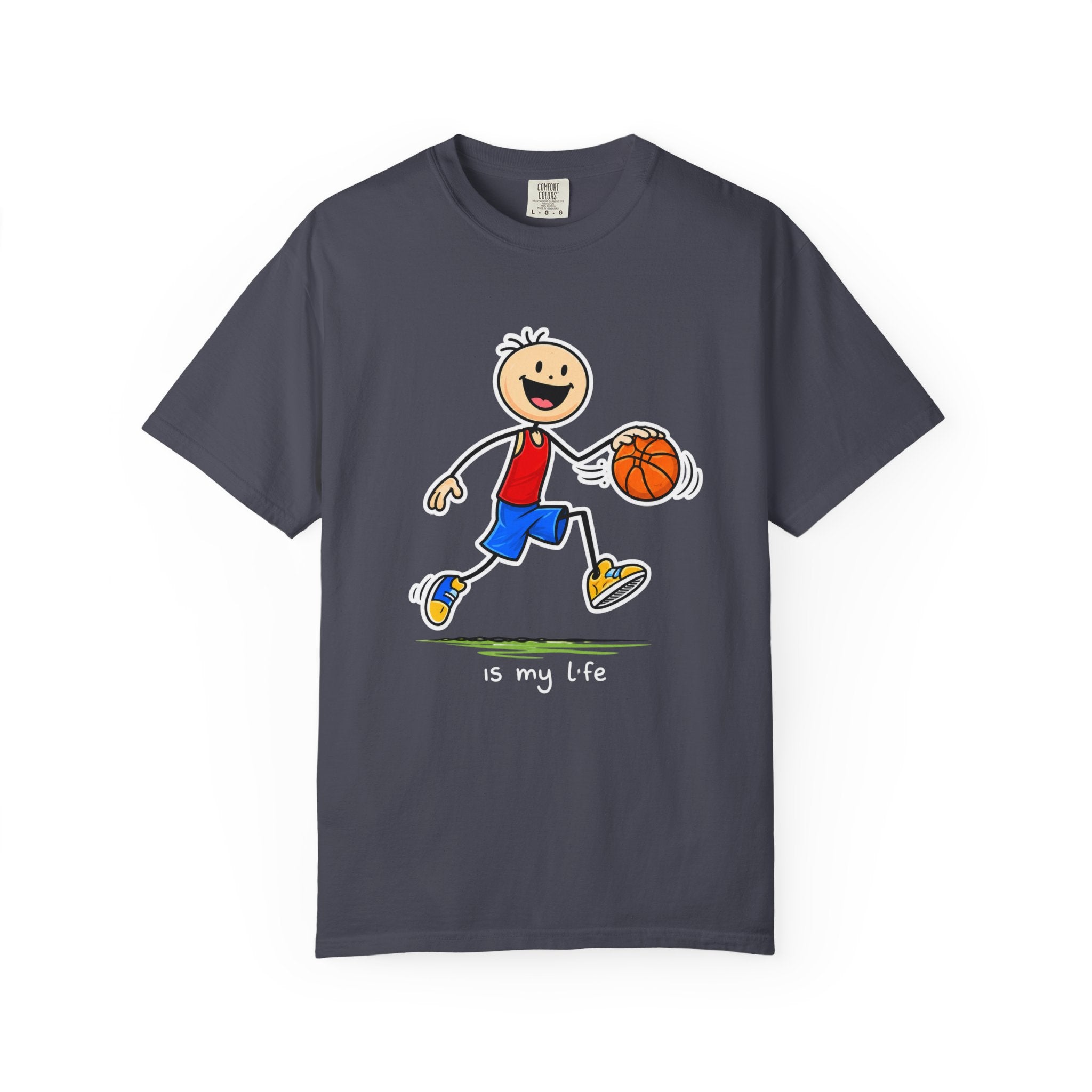 Basketball stck figure T-Shirt — "is my life" Sports Graphic Tee