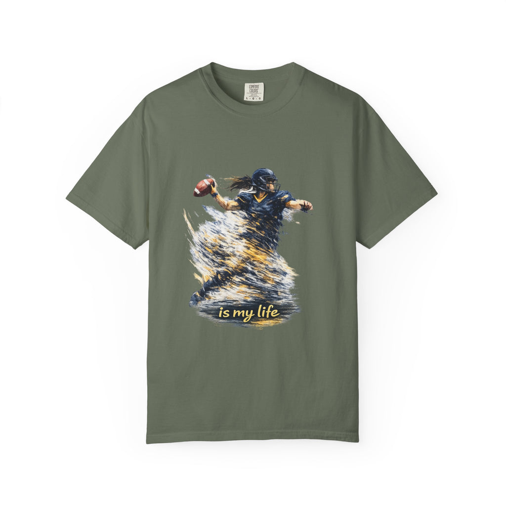 Football Female Player 'Is My Life' Graphic T-Shirt